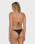 Billabong Party Wave Tie-Side Tanga Bikini Bottoms - Black Pebble