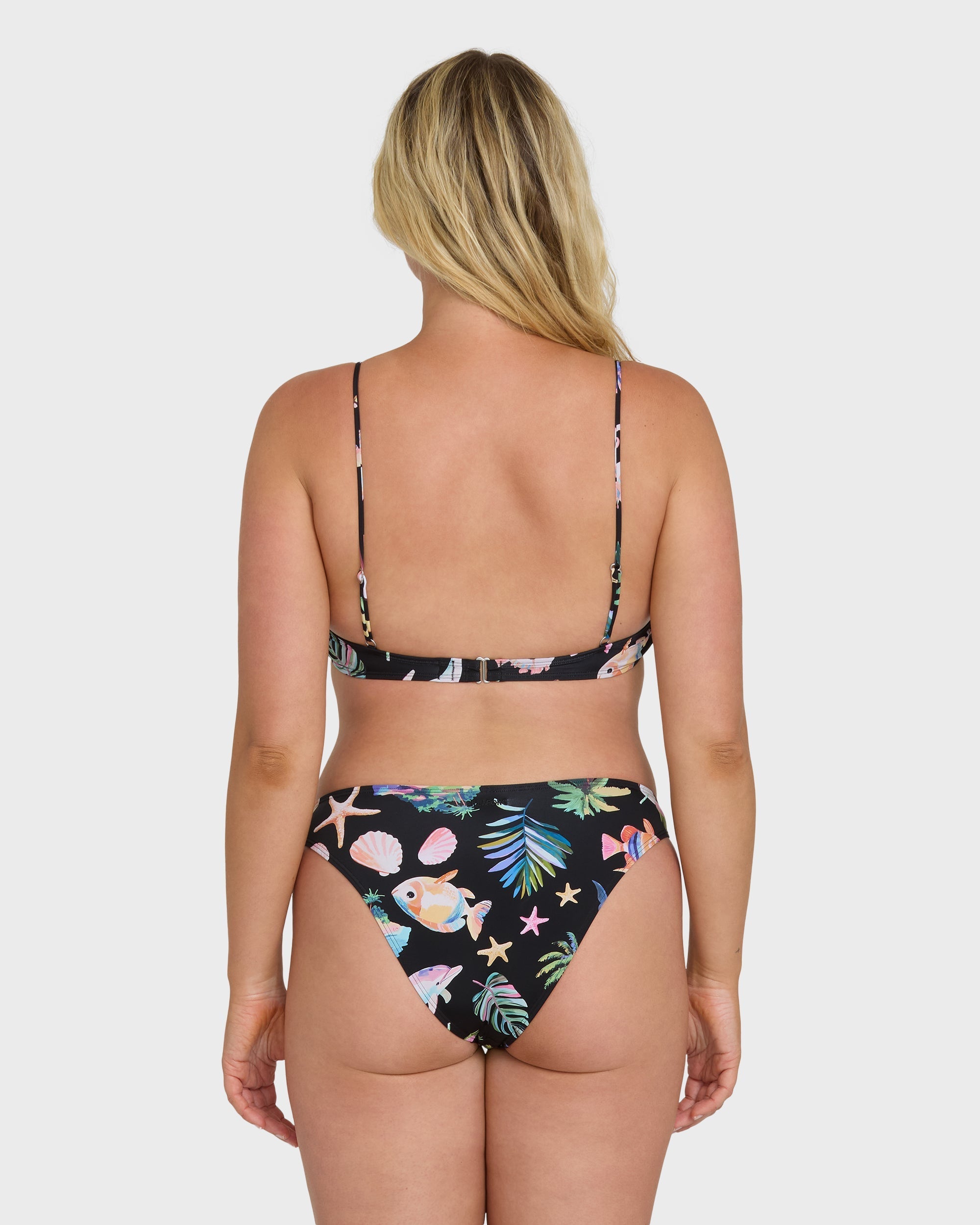 Billabong Party Wave Hike Bikini Bottoms - Black Pebble