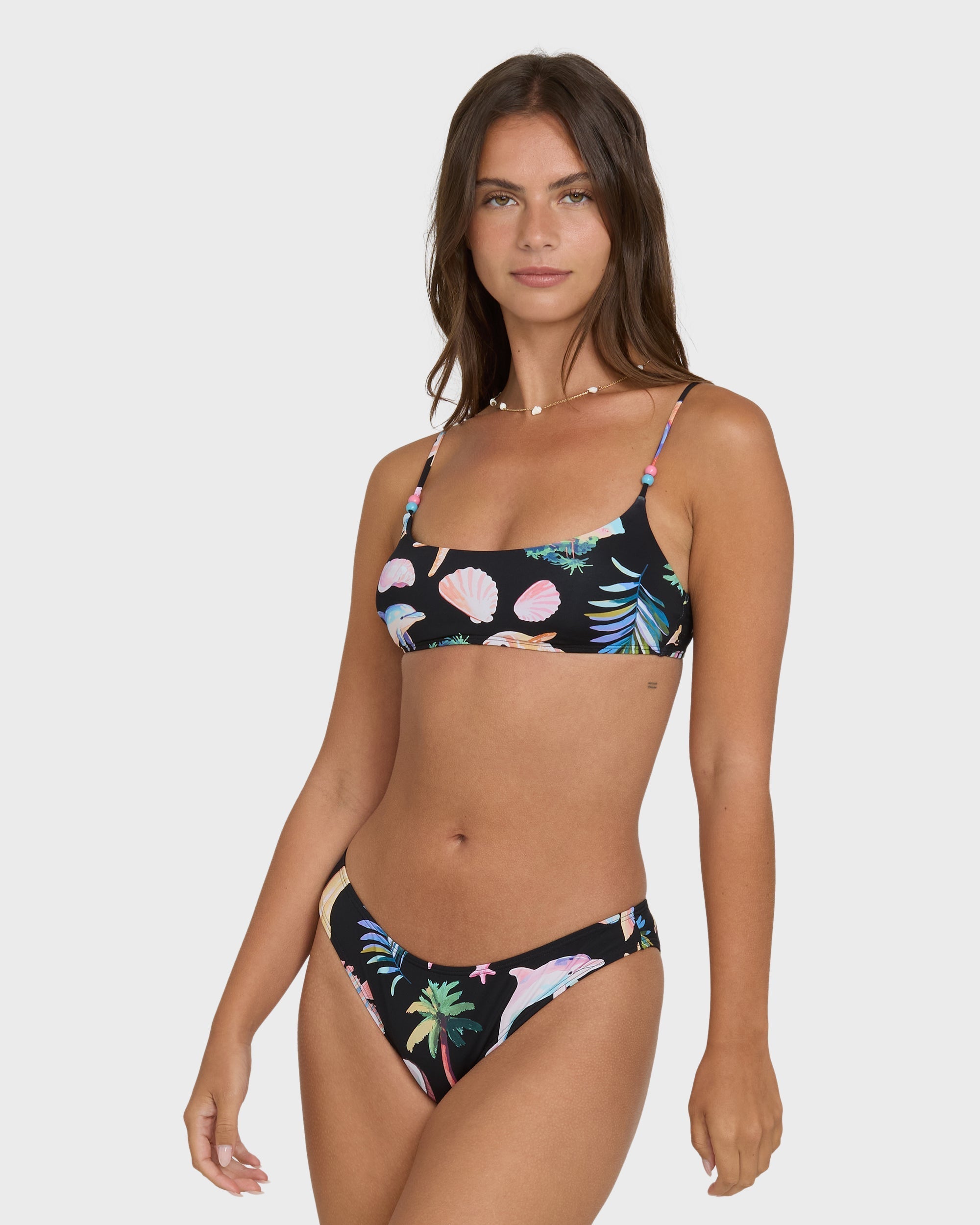 Billabong Party Wave Hike Bikini Bottoms - Black Pebble