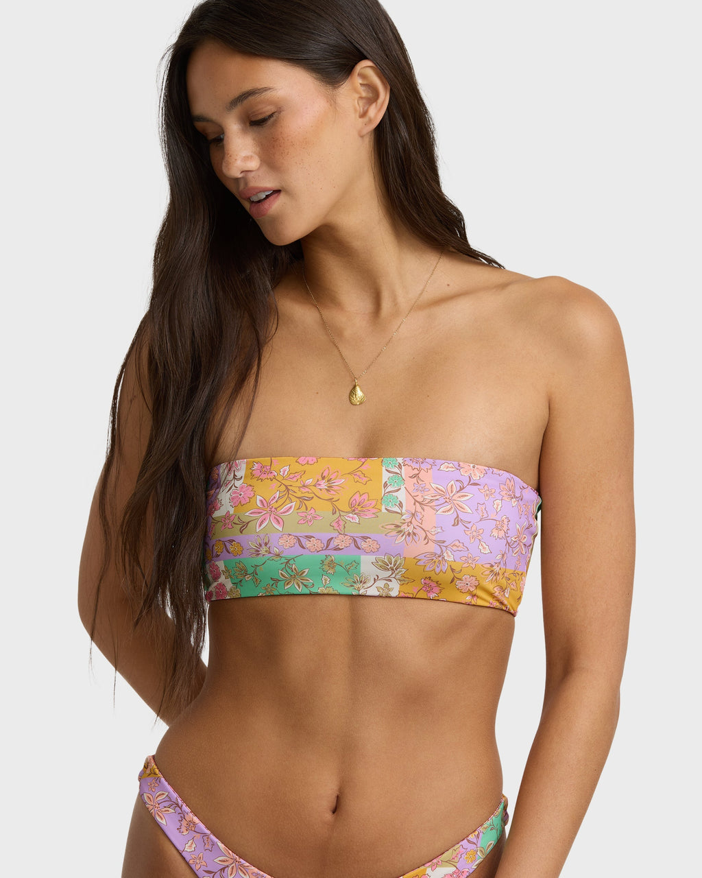 Billabong Dreamy Daze Tully Reversible Bandeau Bikini Top - Sweet Lilac