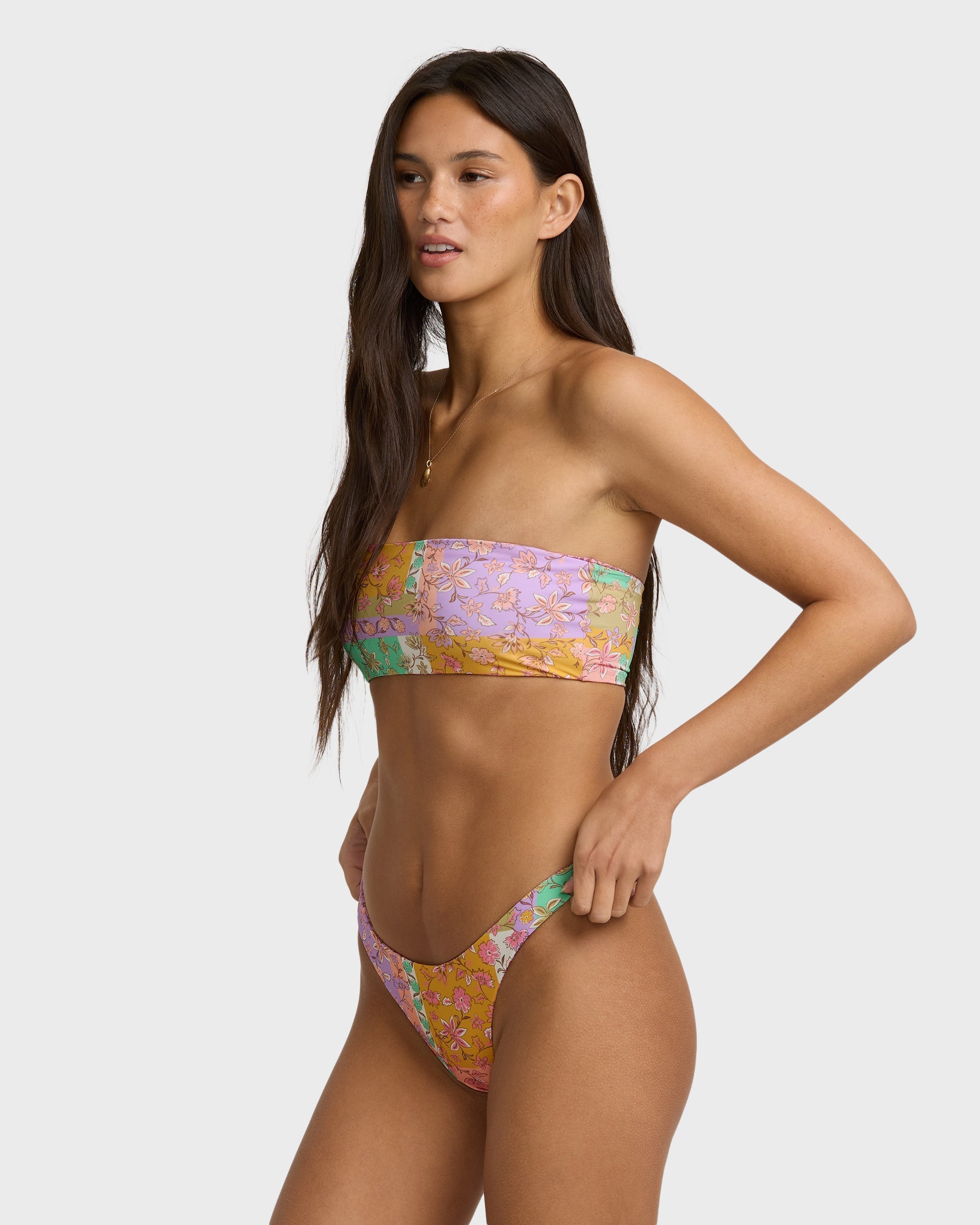 Billabong Dreamy Daze Tully Reversible Bandeau Bikini Top - Sweet Lilac