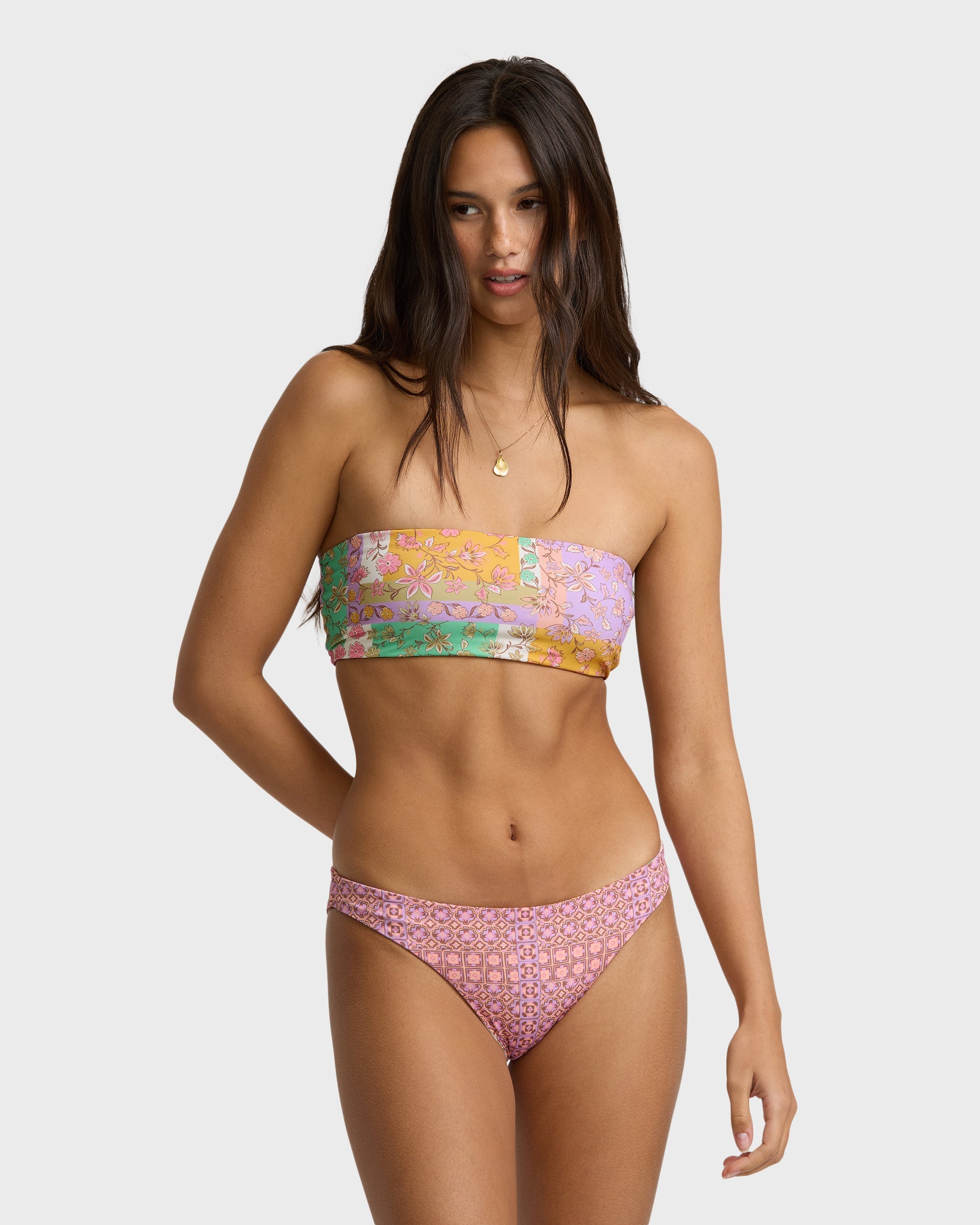 Billabong Dreamy Daze Tropic Reversible Bikini Bottoms - Sweet Lilac