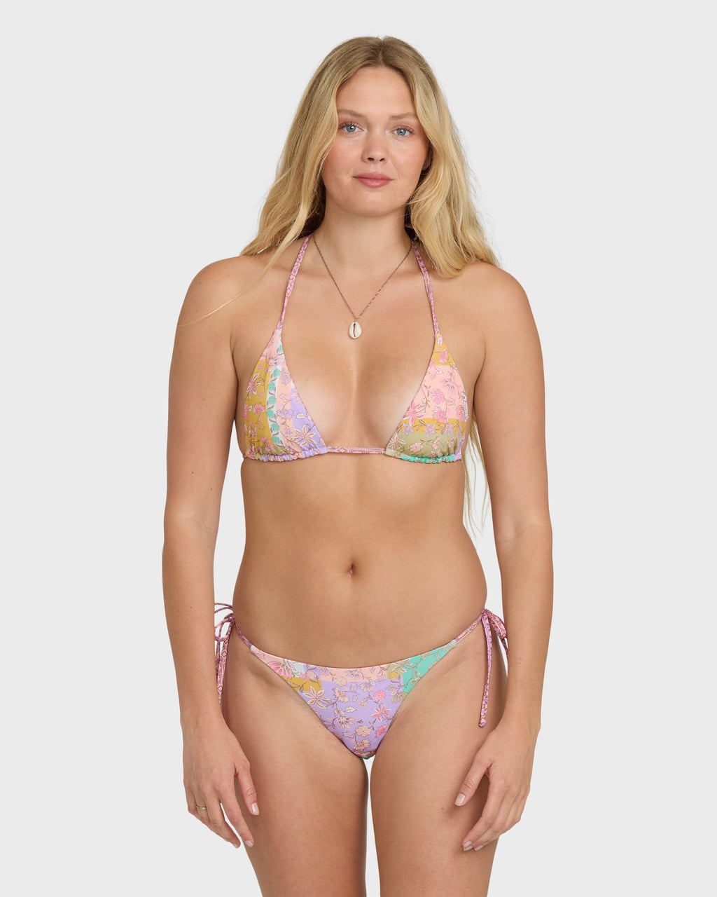 Billabong Dreamy Daze Reversible Tie-Side Tanga Bikini Bottoms - Sweet Lilac