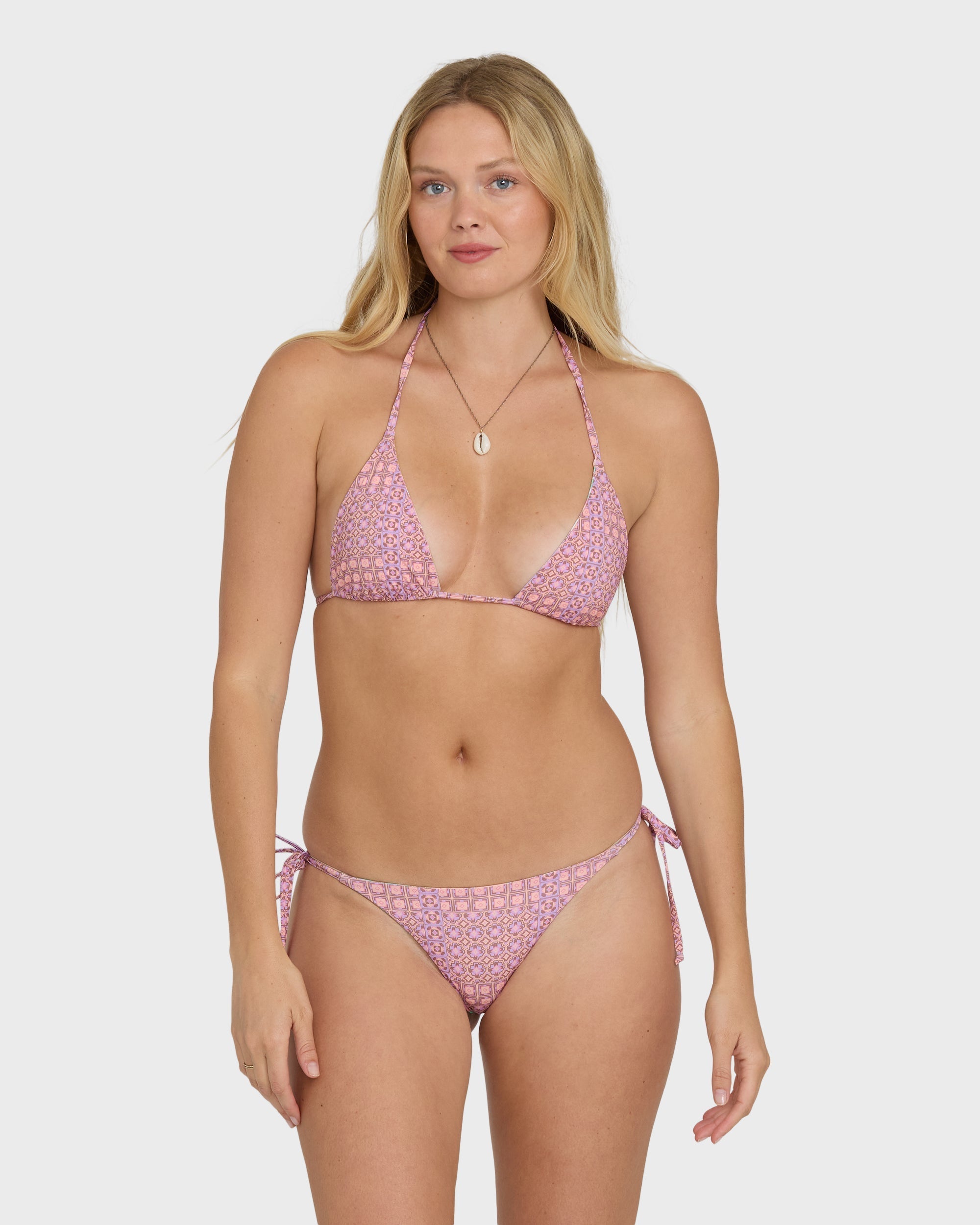 Billabong Dreamy Daze Reversible Triangle Bikini Top - Sweet Lilac