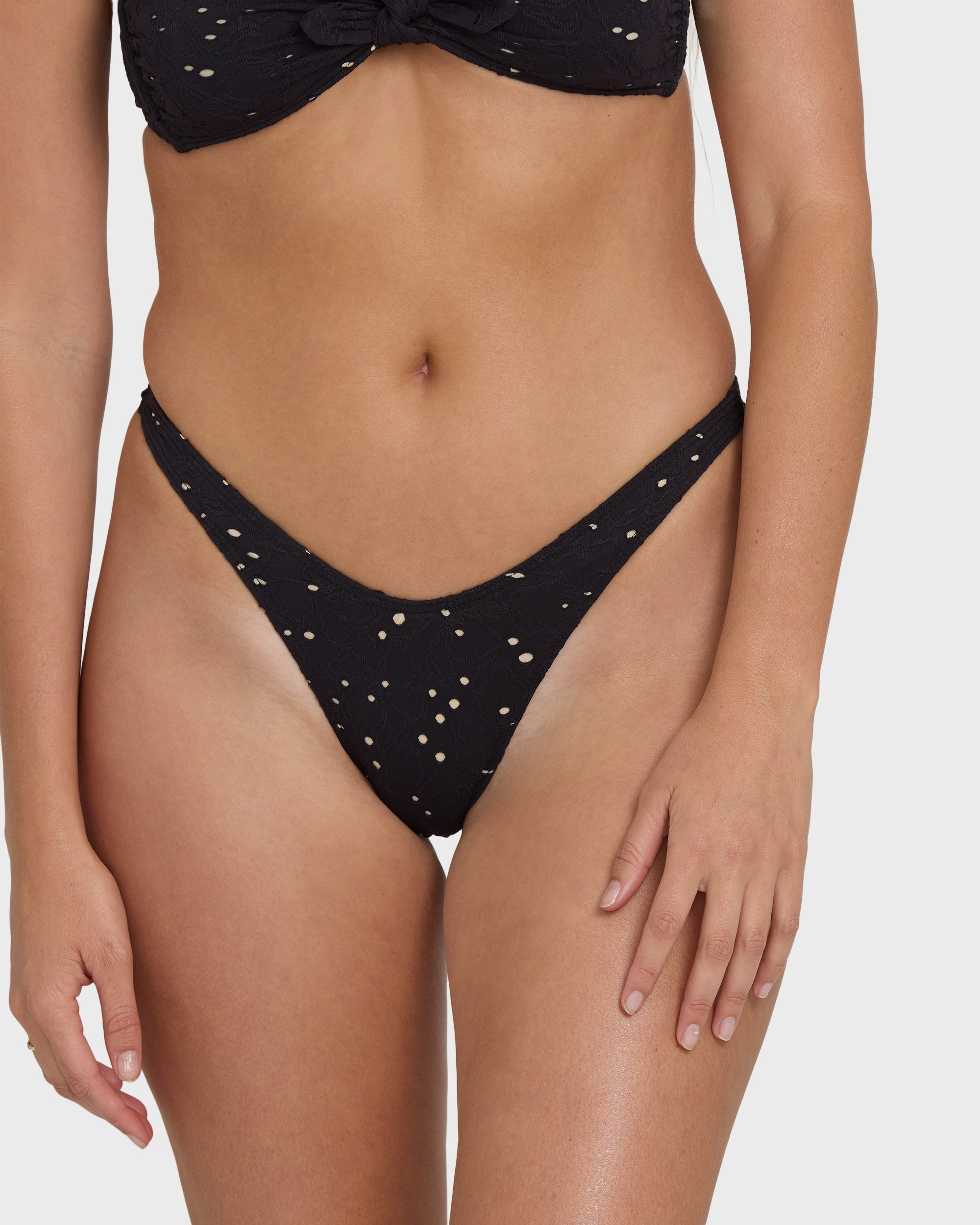 Billabong Eye On You Dippi Bikini Bottoms - Black Pebble