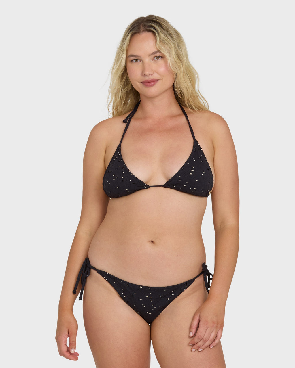 Billabong Eye On You Remi Triangle Bikini Top - Black Pebble