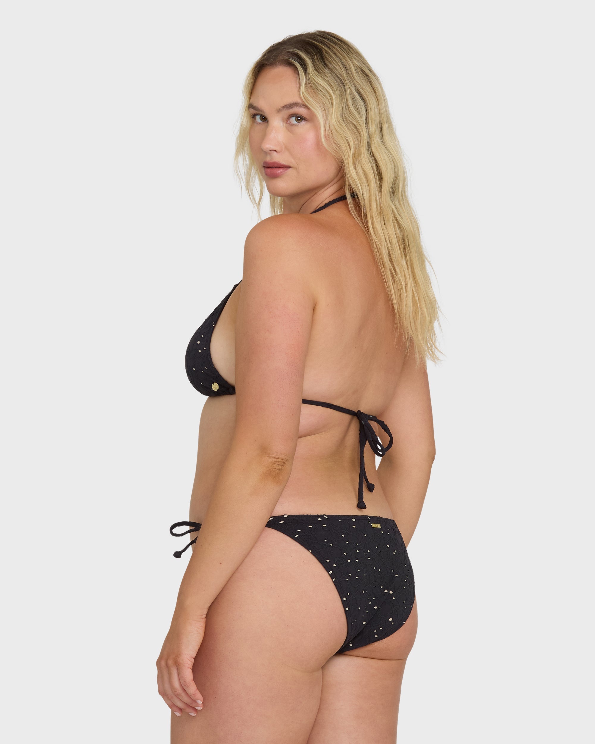Billabong Eye On You Remi Triangle Bikini Top - Black Pebble
