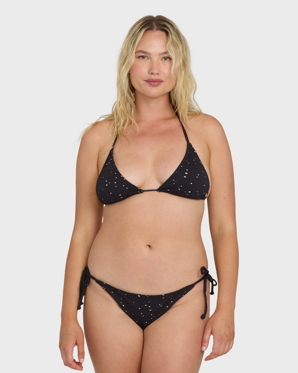 Billabong Eye On You Tie-Side Maui Bikini Bottoms - Black Pebble