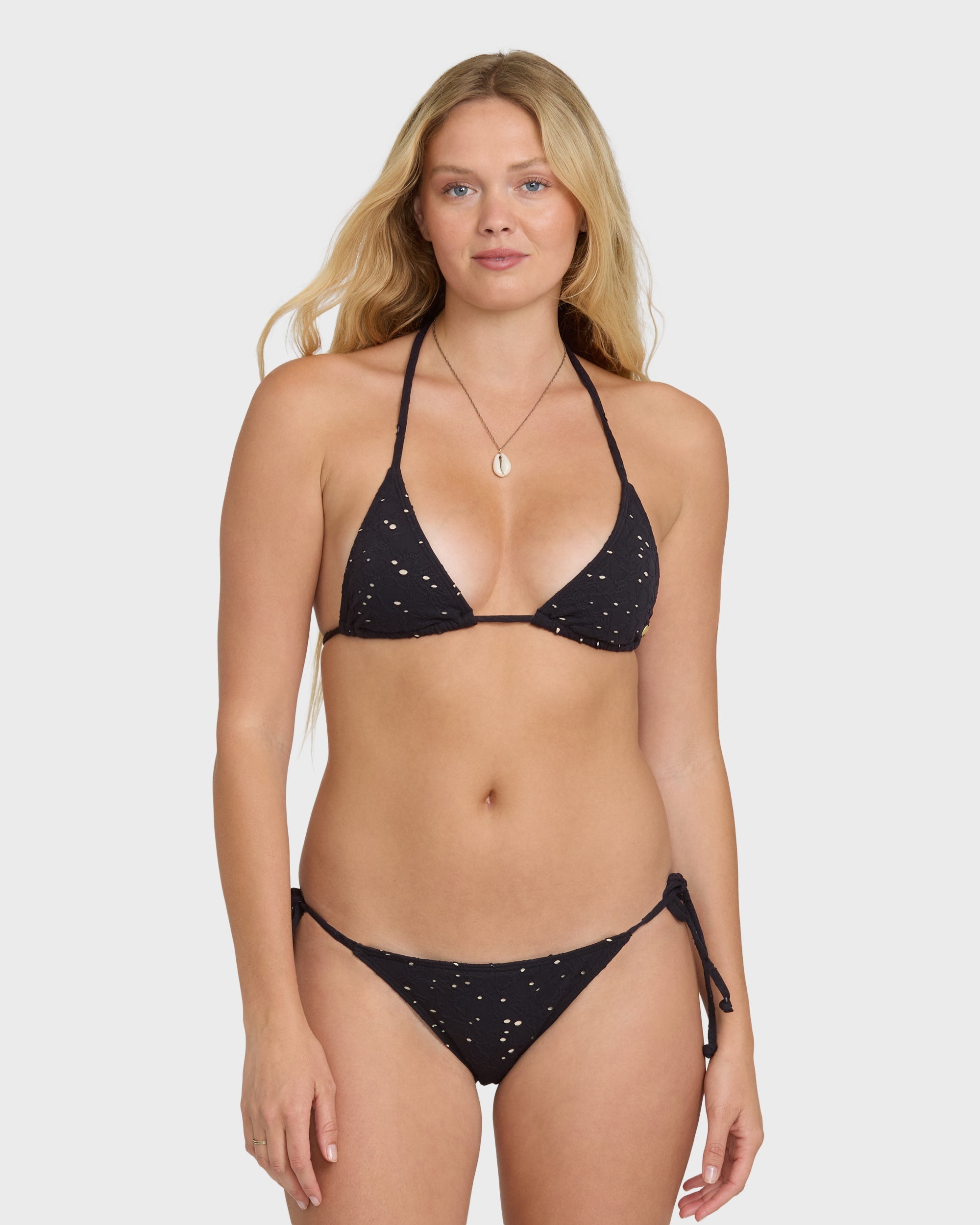 Billabong Eye On You Tie-Side Maui Bikini Bottoms - Black Pebble