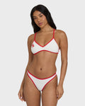 Billabong Picnic V Cross-Back Bralette Bikini Top - Salt Crystal