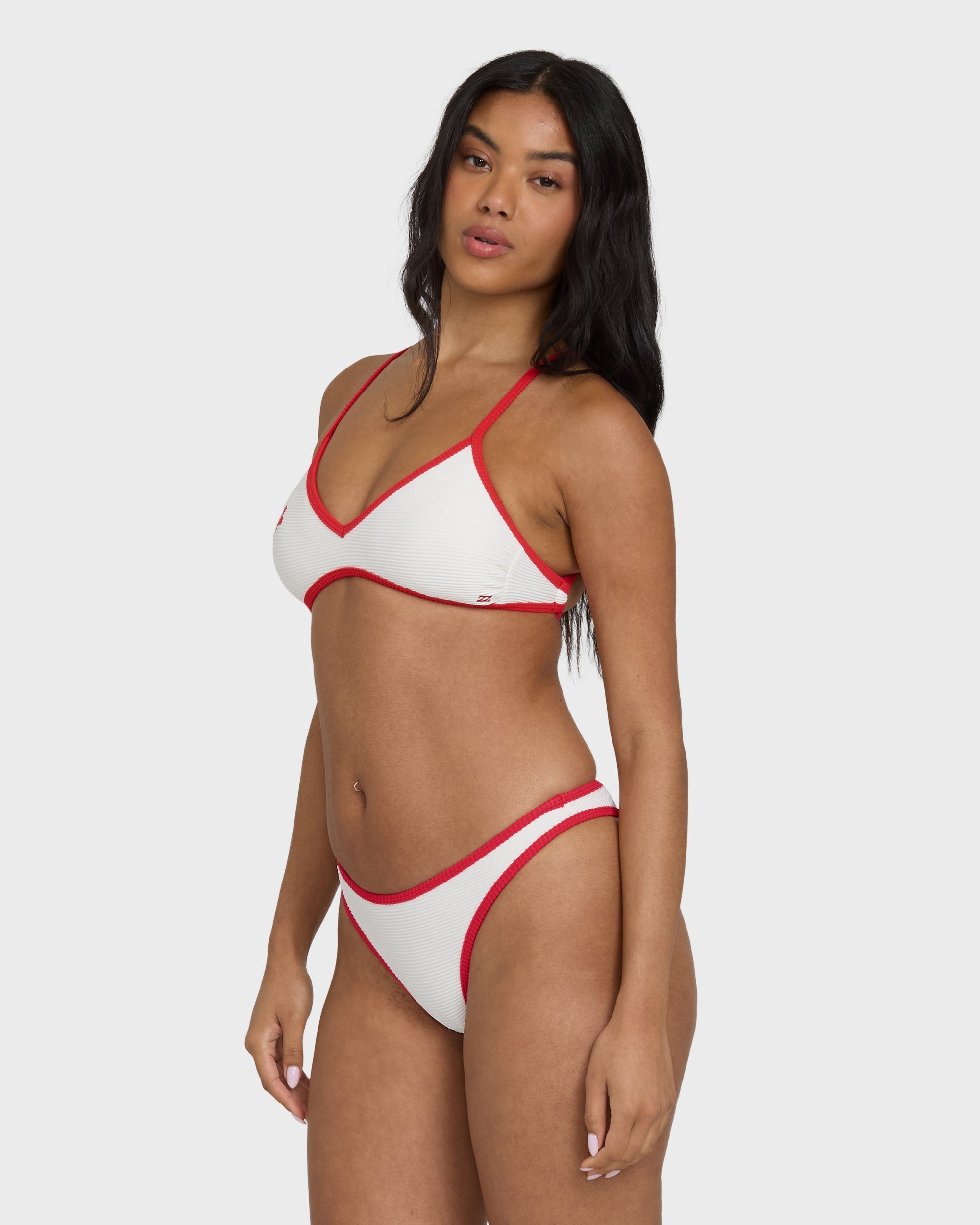 Billabong Picnic V Cross-Back Bralette Bikini Top - Salt Crystal
