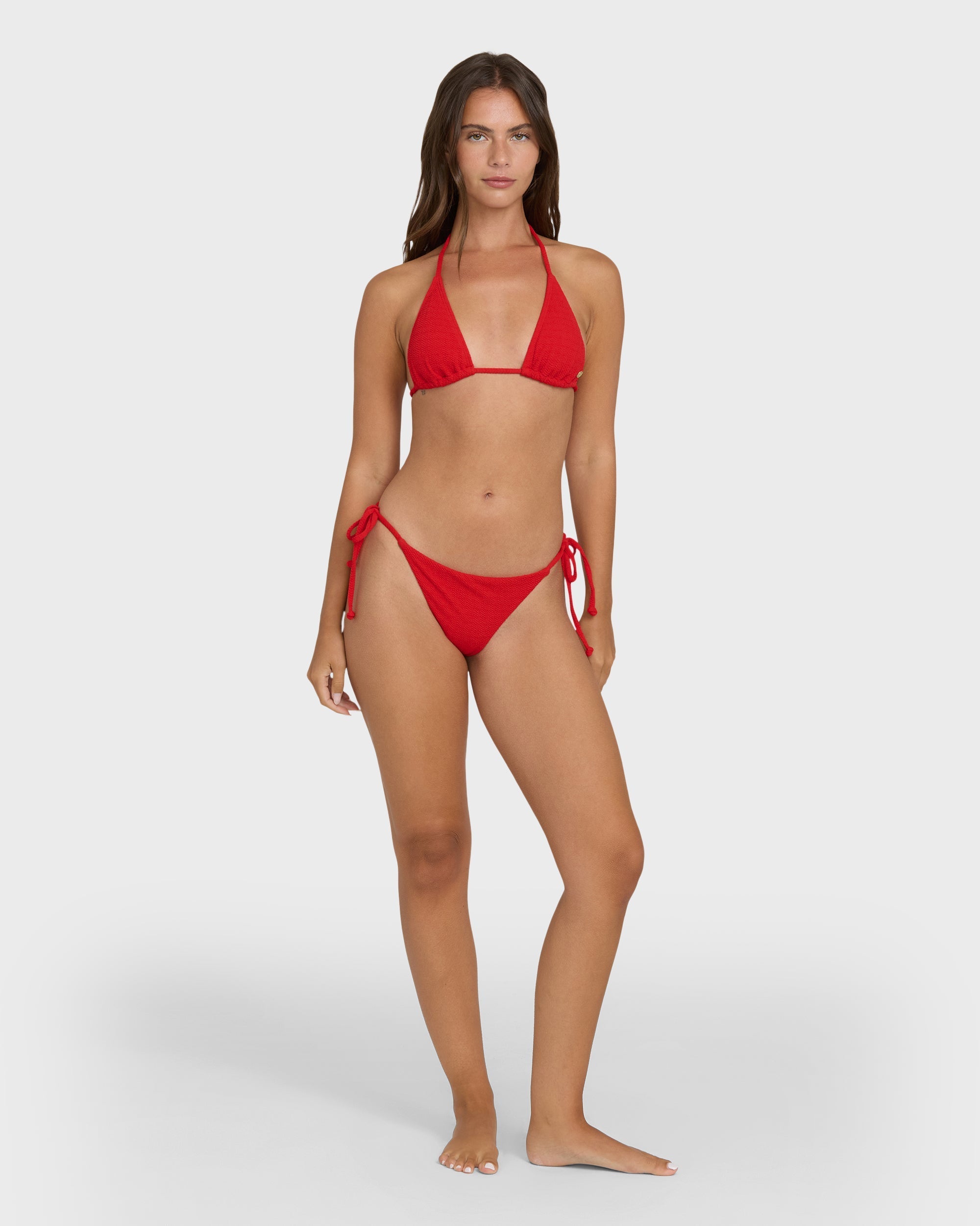 Billabong Rising Tide Remi Triangle Bikini Top - Fiesta Red