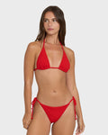 Billabong Rising Tide Remi Triangle Bikini Top - Fiesta Red