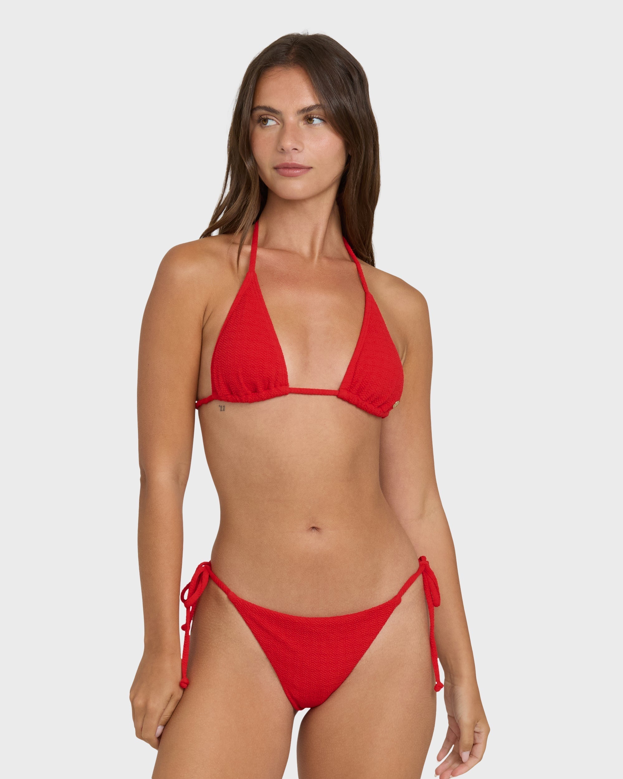 Billabong Rising Tide Remi Triangle Bikini Top - Fiesta Red