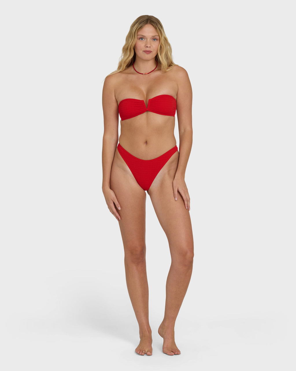 Billabong Rising Tide Skimpy Hike Bikini Bottoms - Fiesta Red