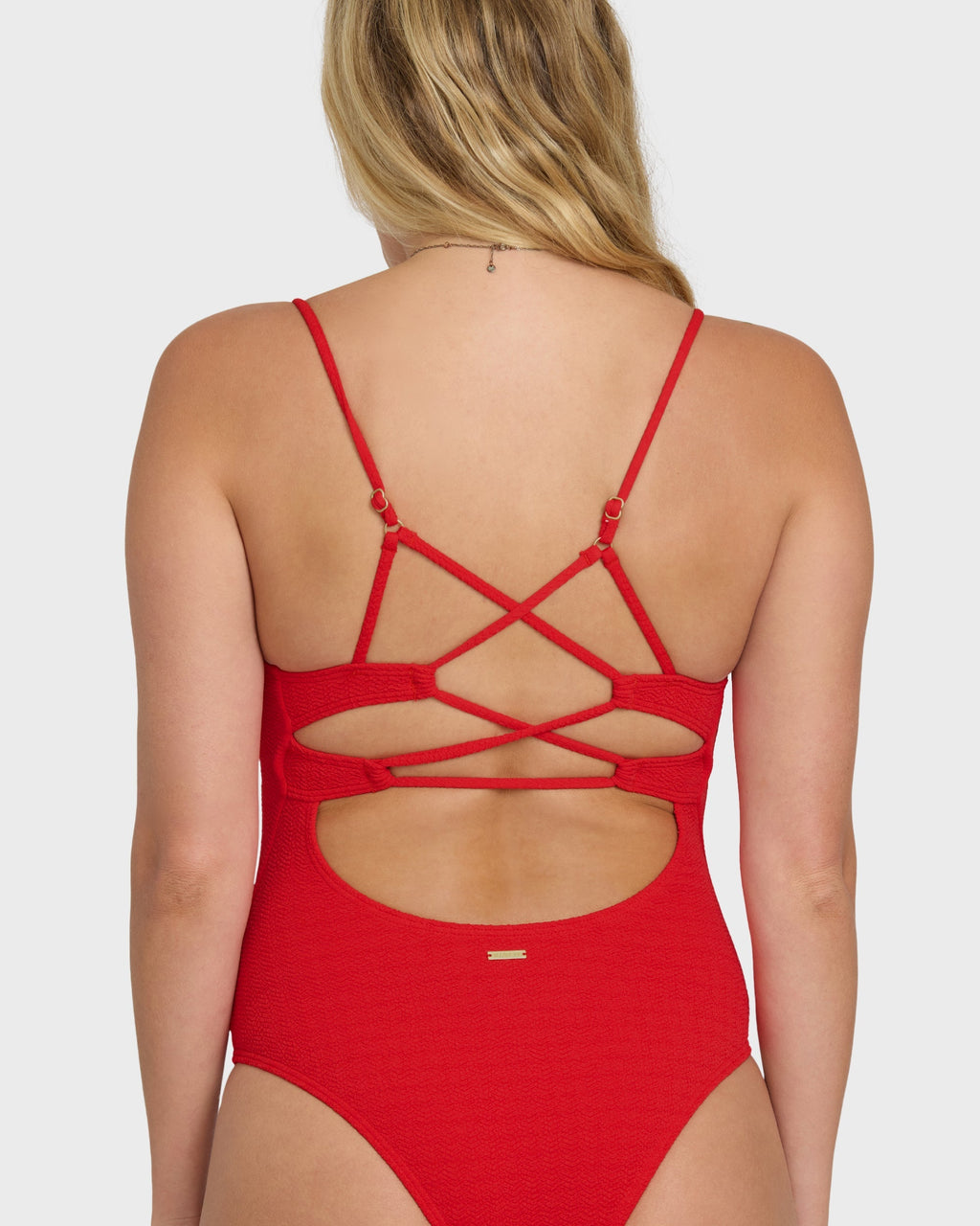 Billabong Rising Tide Strappy One Piece Swimsuit - Fiesta Red
