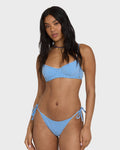 Billabong Mini Wave Check Helena Underwire Bikini Top - True Blue