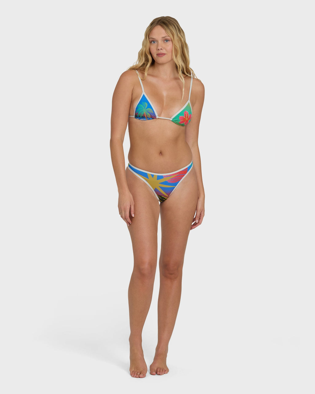 Billabong Midnight Tropics Skimpy Hike Bikini Bottoms - True Blue