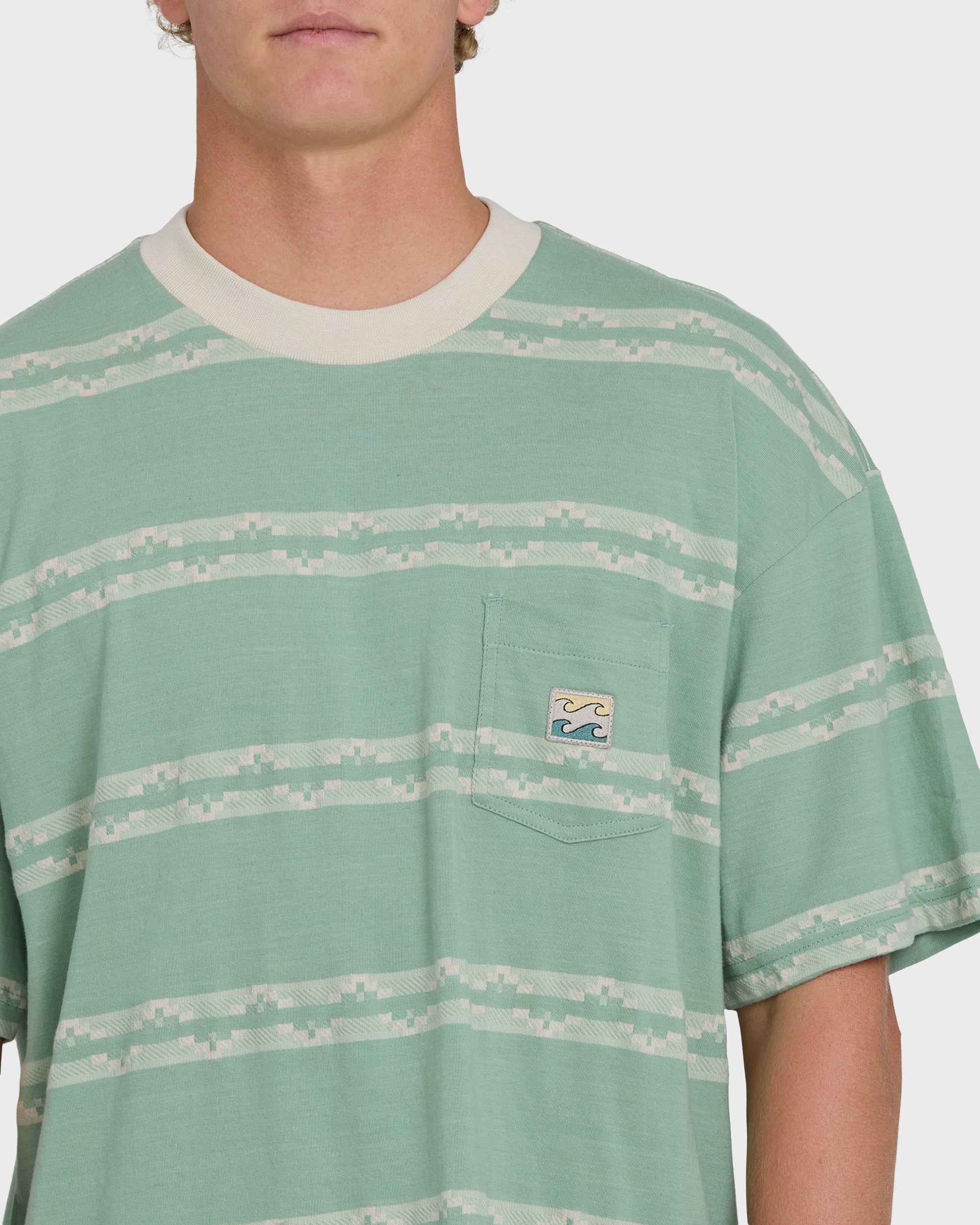 Billabong Baxter Short Sleeve Knit T-Shirt - Granite Green