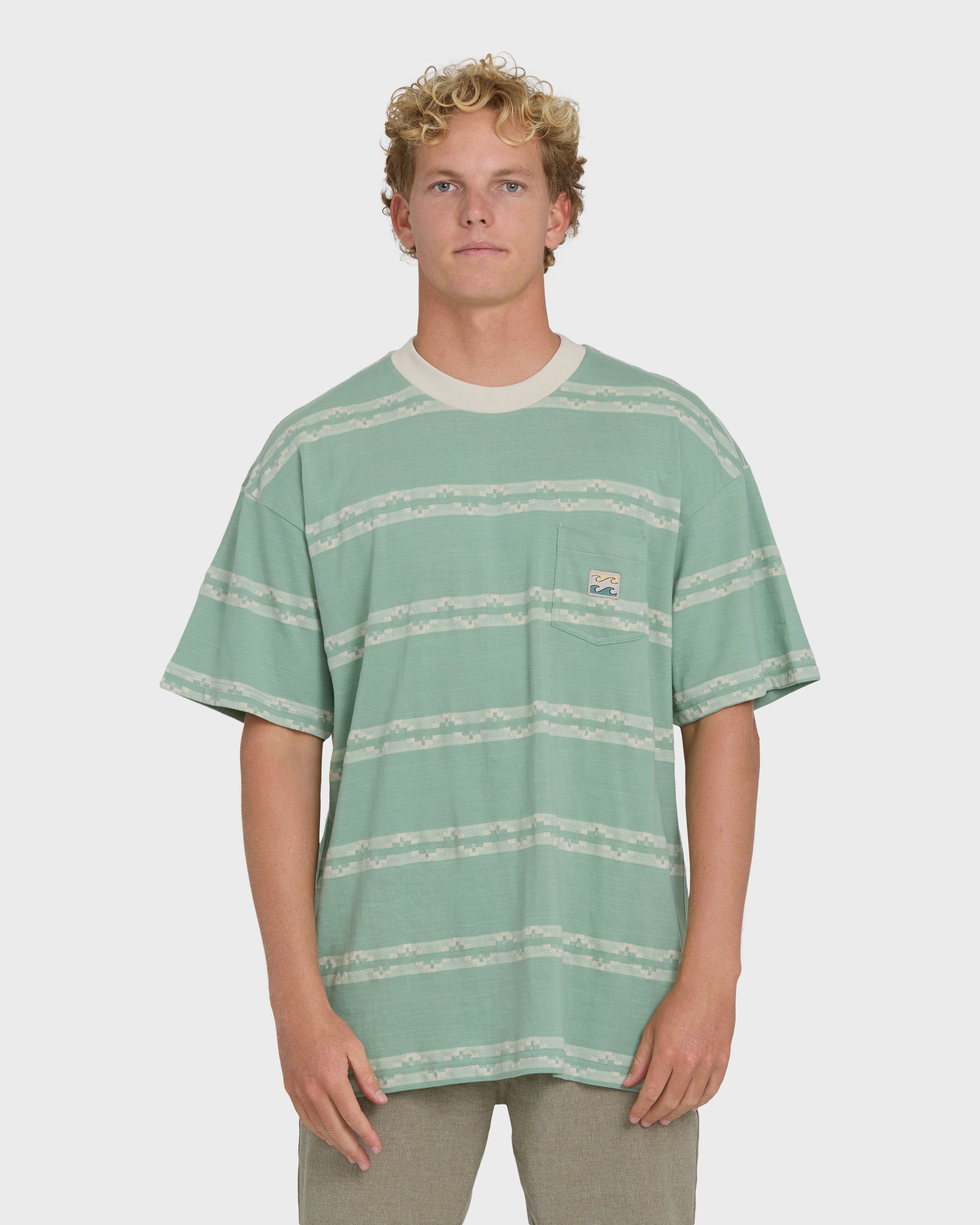 Billabong Baxter Short Sleeve Knit T-Shirt - Granite Green