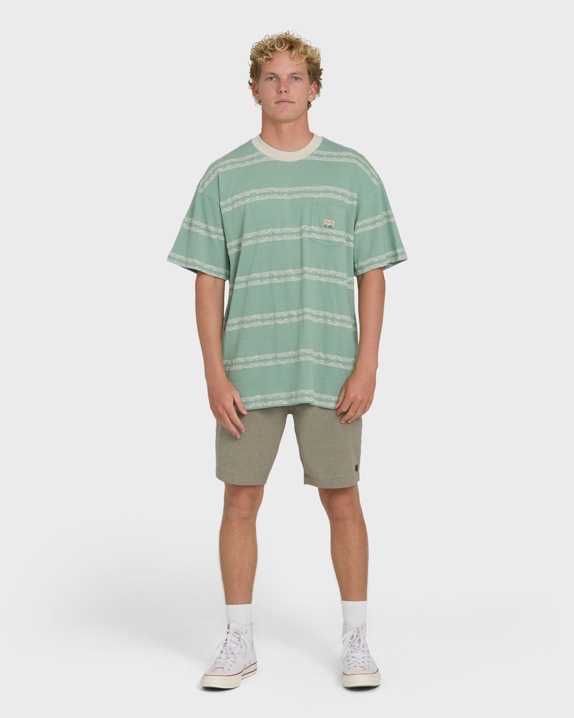 Billabong Baxter Short Sleeve Knit T-Shirt - Granite Green