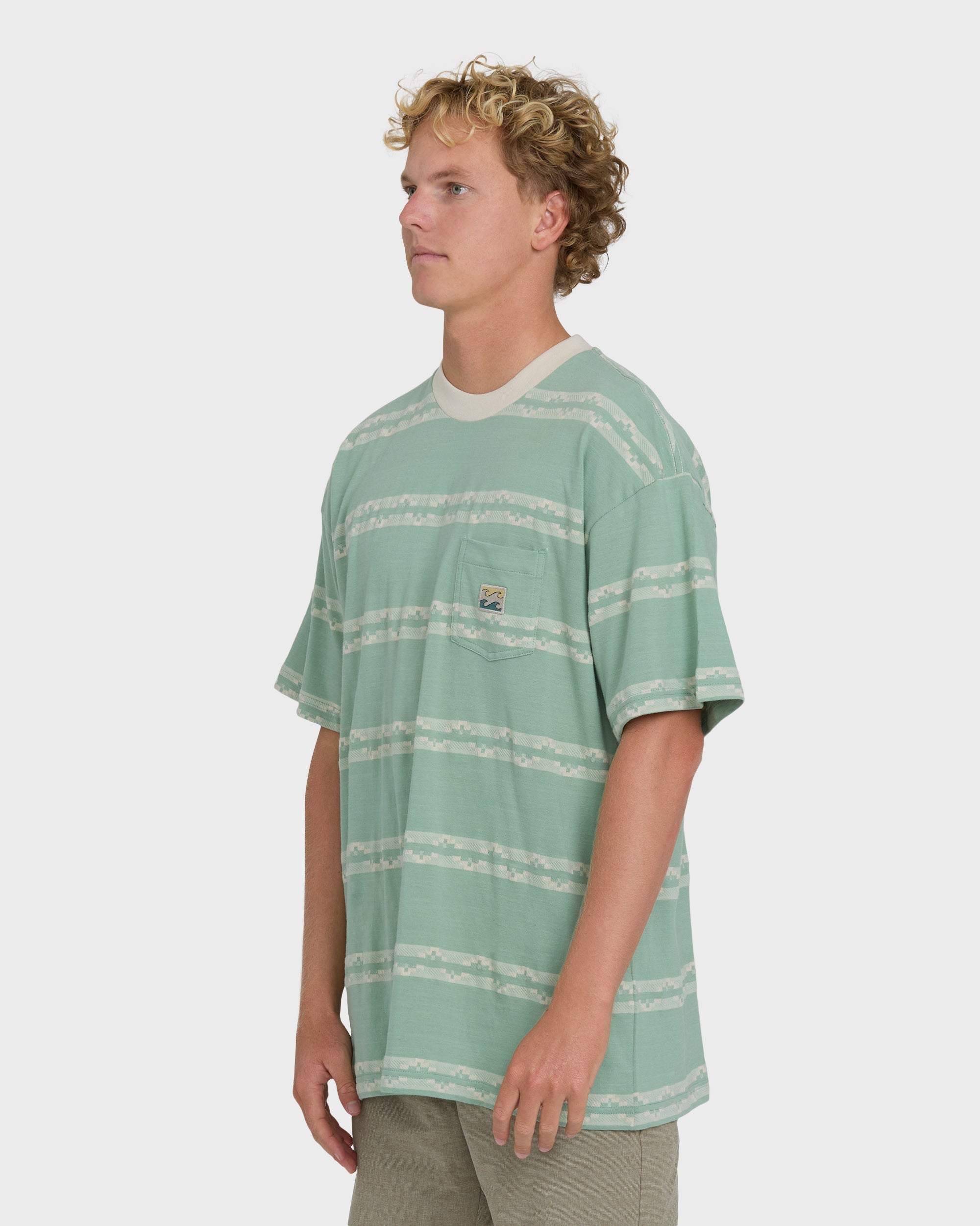 Billabong Baxter Short Sleeve Knit T-Shirt - Granite Green