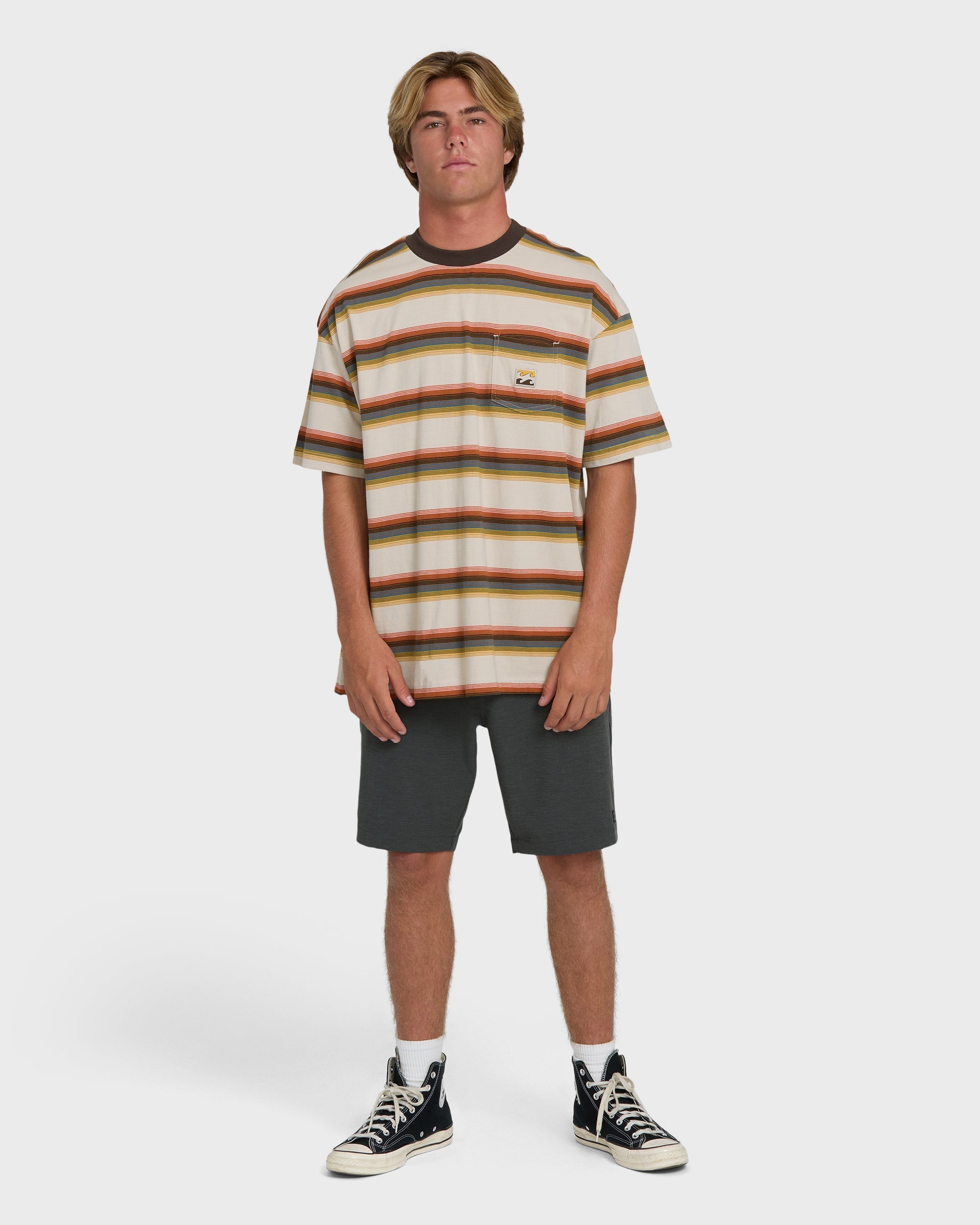 Billabong Baxter Short Sleeve Knit T-Shirt - Oatmeal
