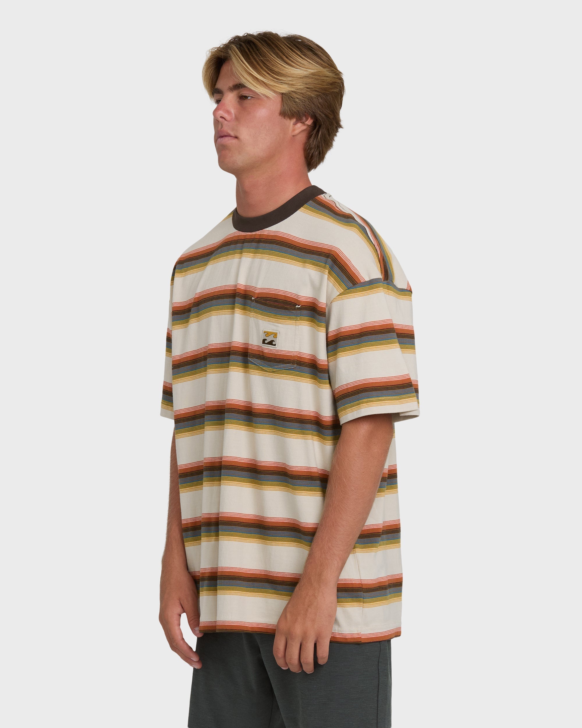 Billabong Baxter Short Sleeve Knit T-Shirt - Oatmeal
