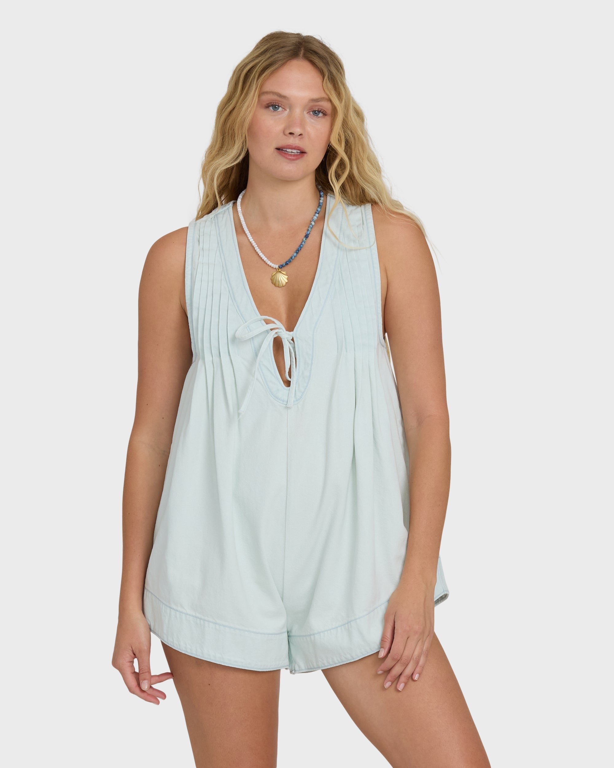 Billabong June Saltwashed Romper - Clearwater