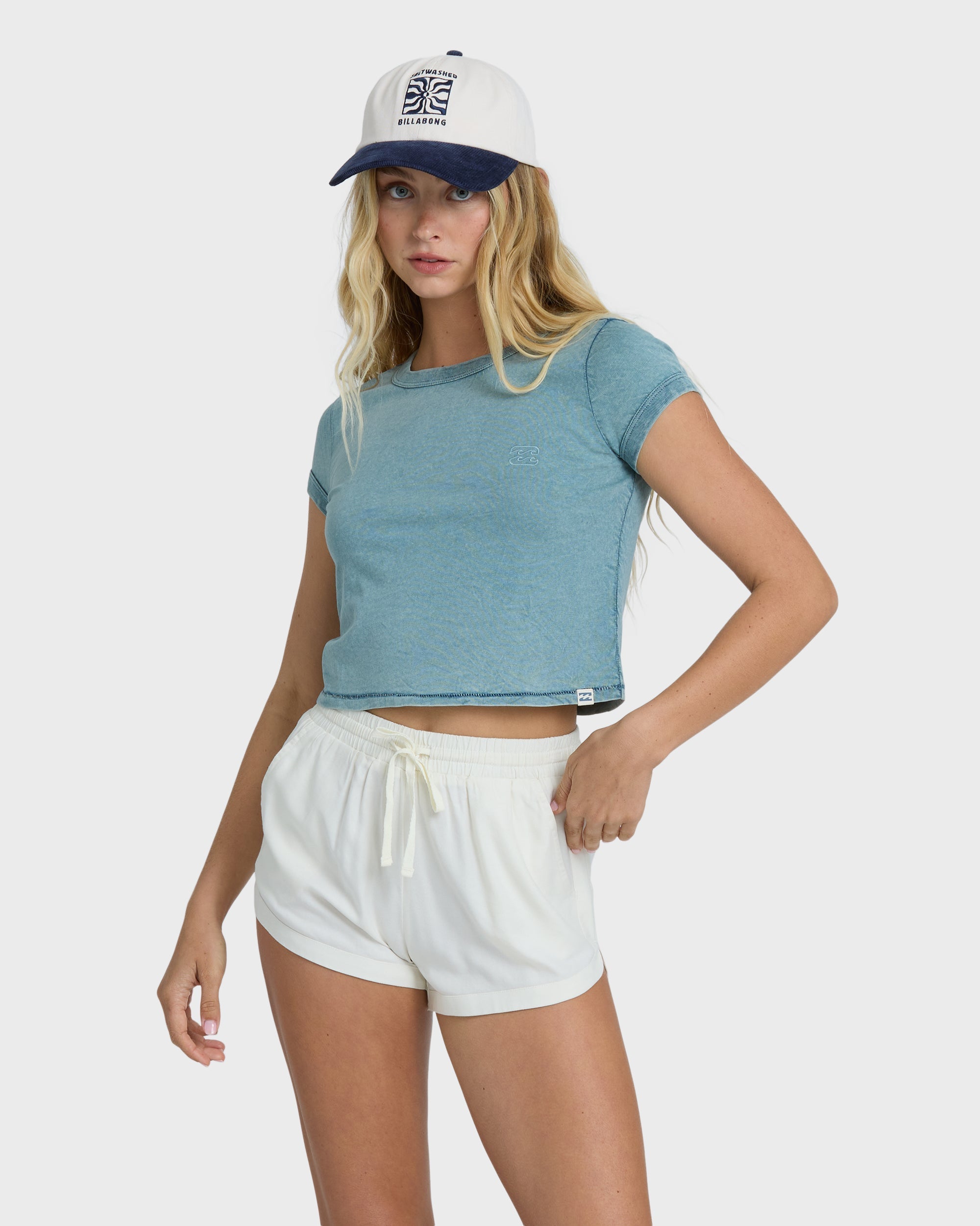 Billabong Road Trippin Elastic Waist Shorts - Salt Crystal