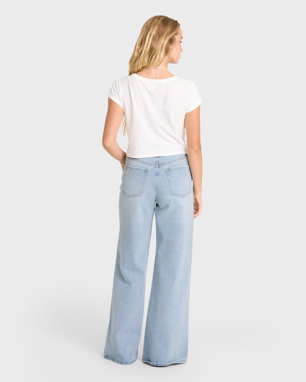 Billabong Free Fall High-Waist Denim Flare Pants - Light Wash