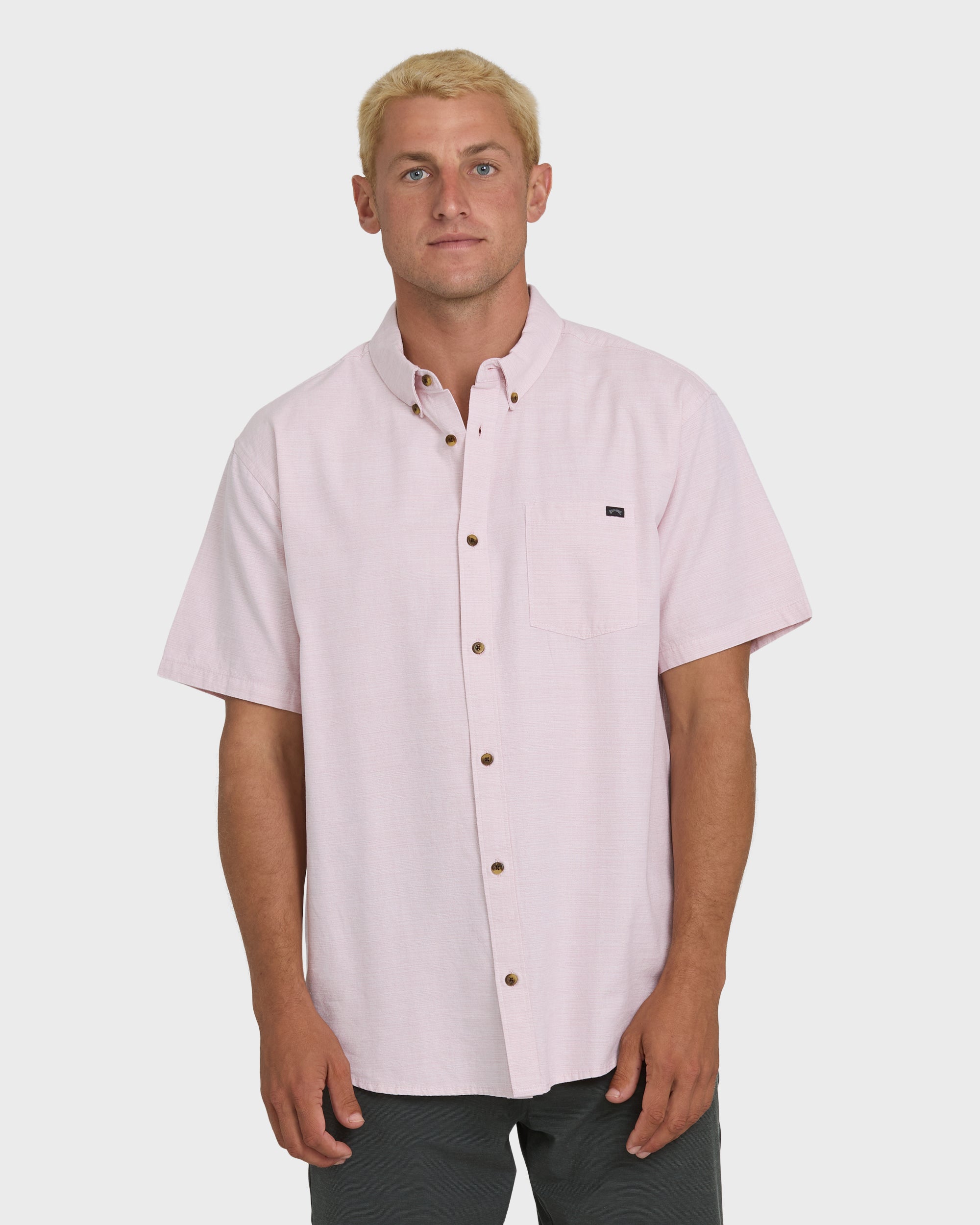 Billabong All Day Short Sleeve Woven Shirt - Ash Rose