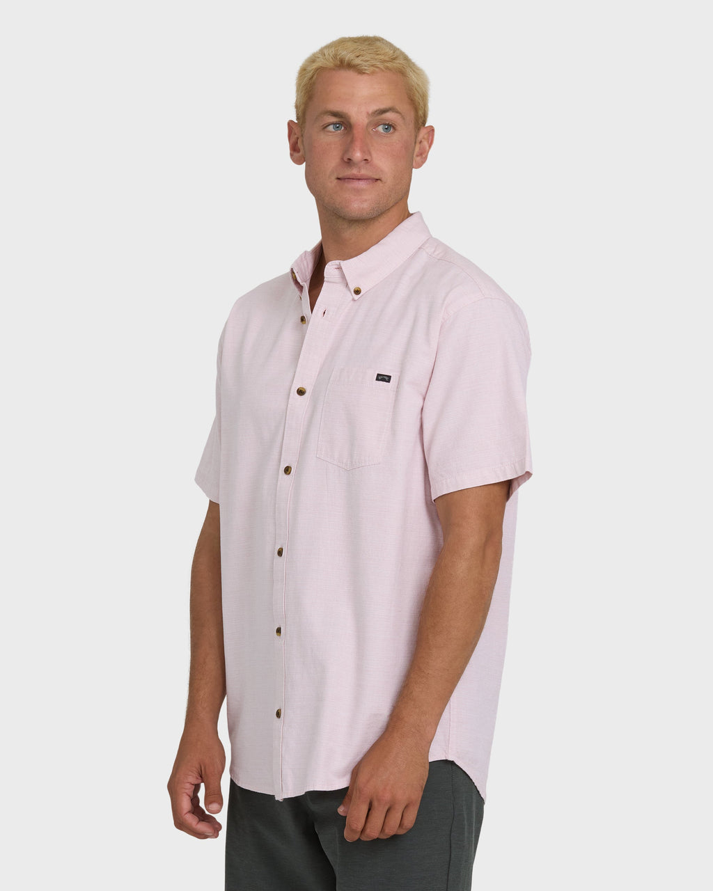 Billabong All Day Short Sleeve Woven Shirt - Ash Rose