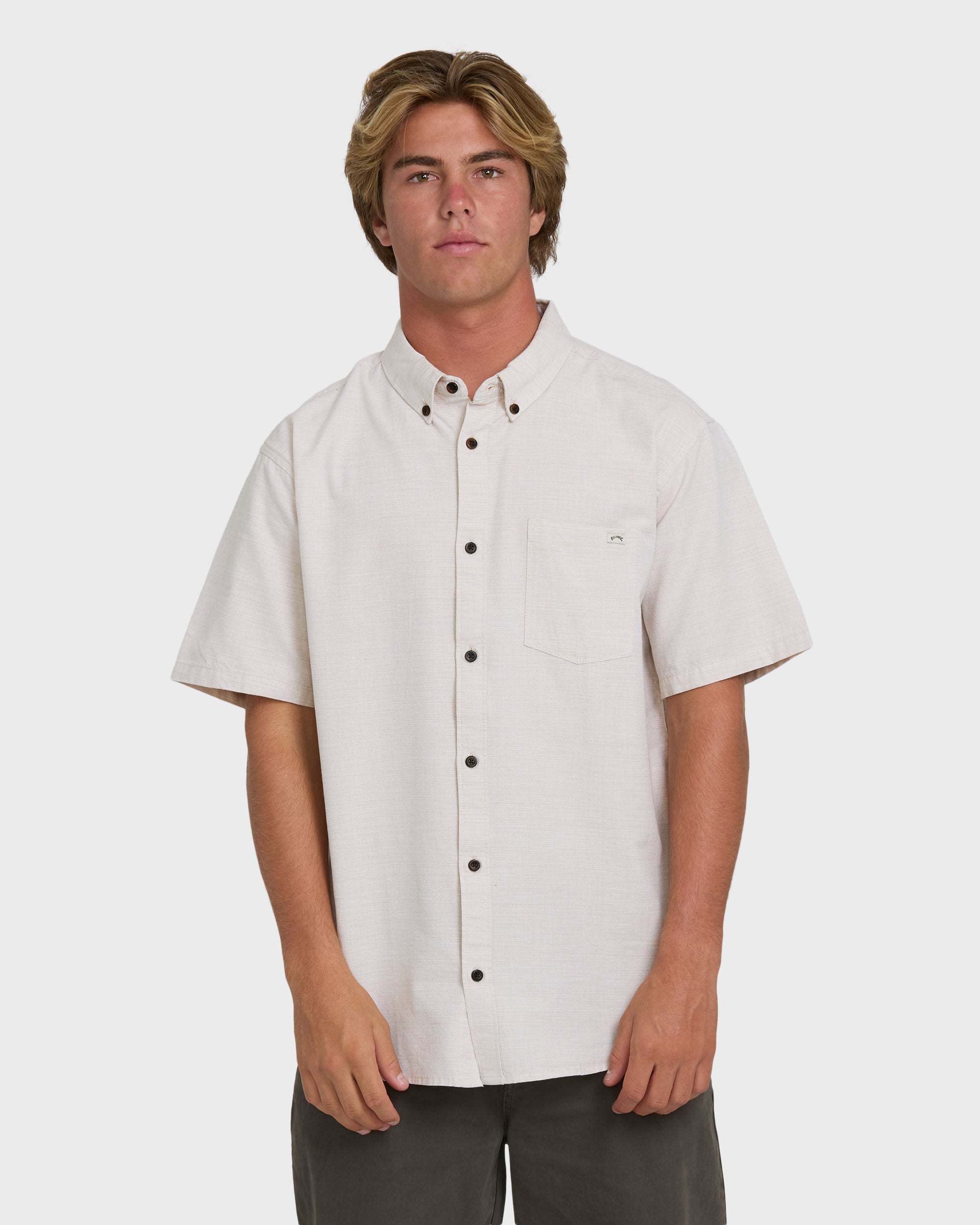 Billabong All Day Short Sleeve Woven Shirt - Khaki
