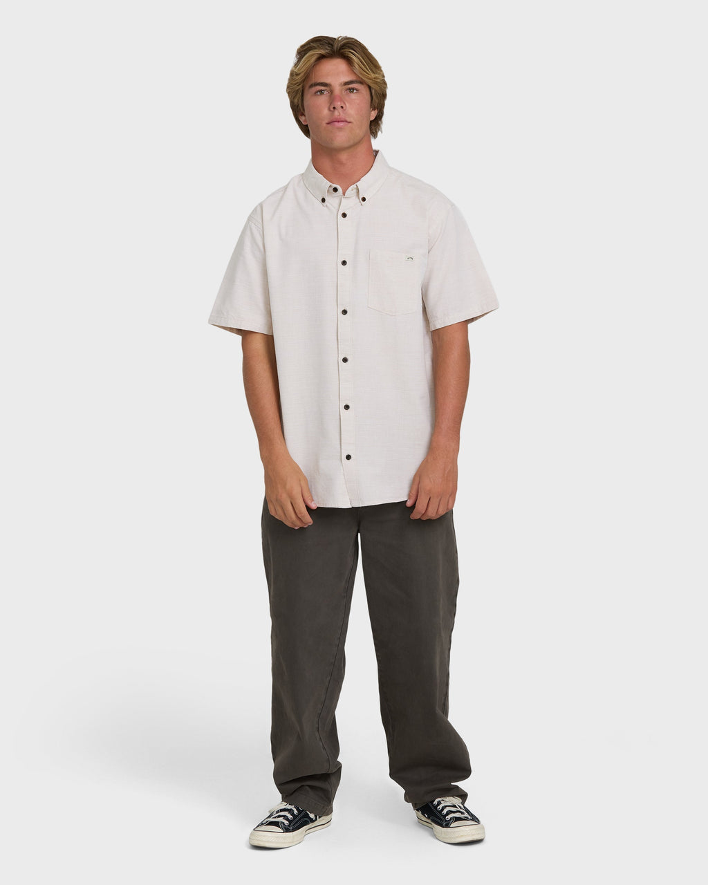 Billabong All Day Short Sleeve Woven Shirt - Khaki