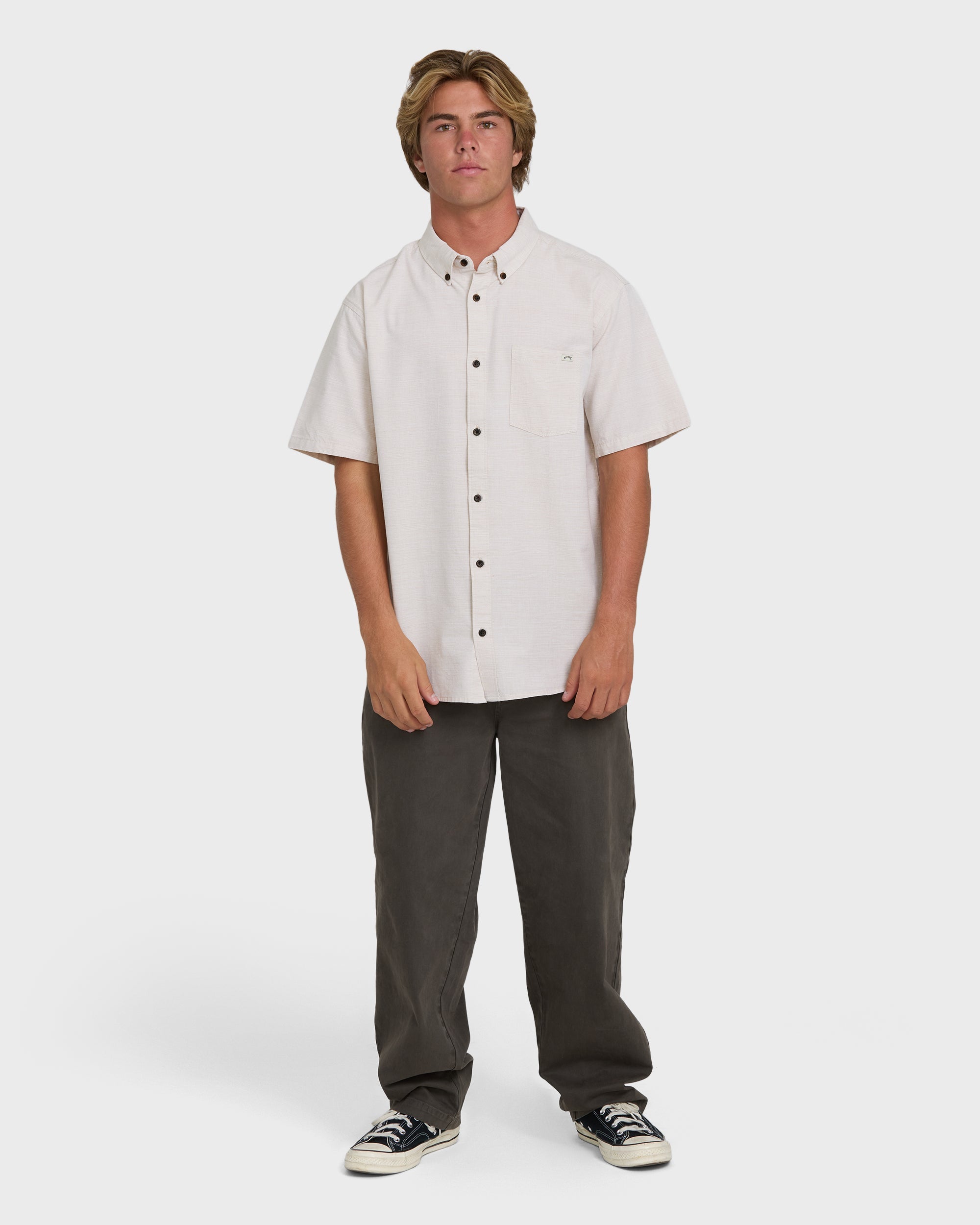 Billabong All Day Short Sleeve Woven Shirt - Khaki