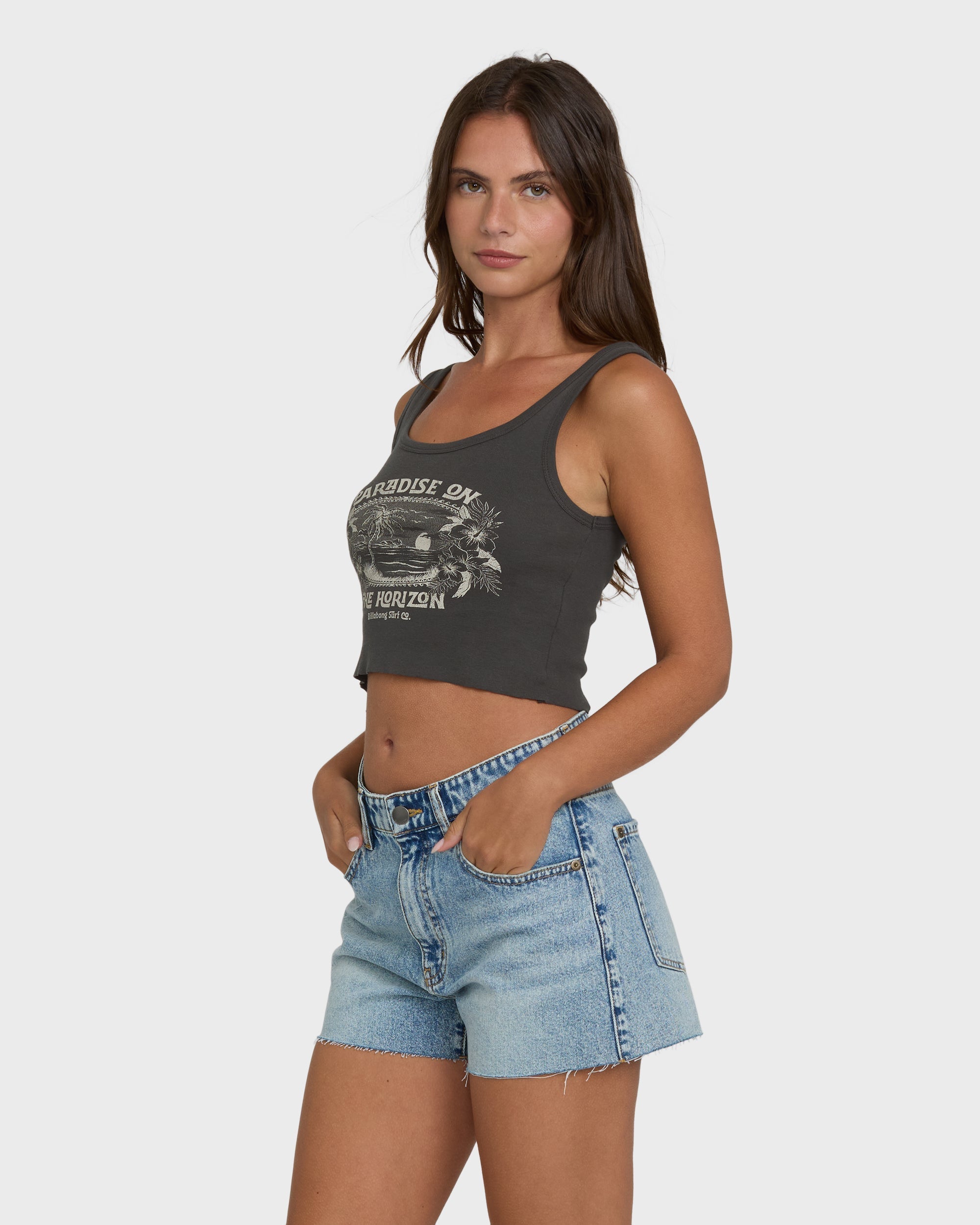 Billabong All Day Paradise Tank Top - Off Black