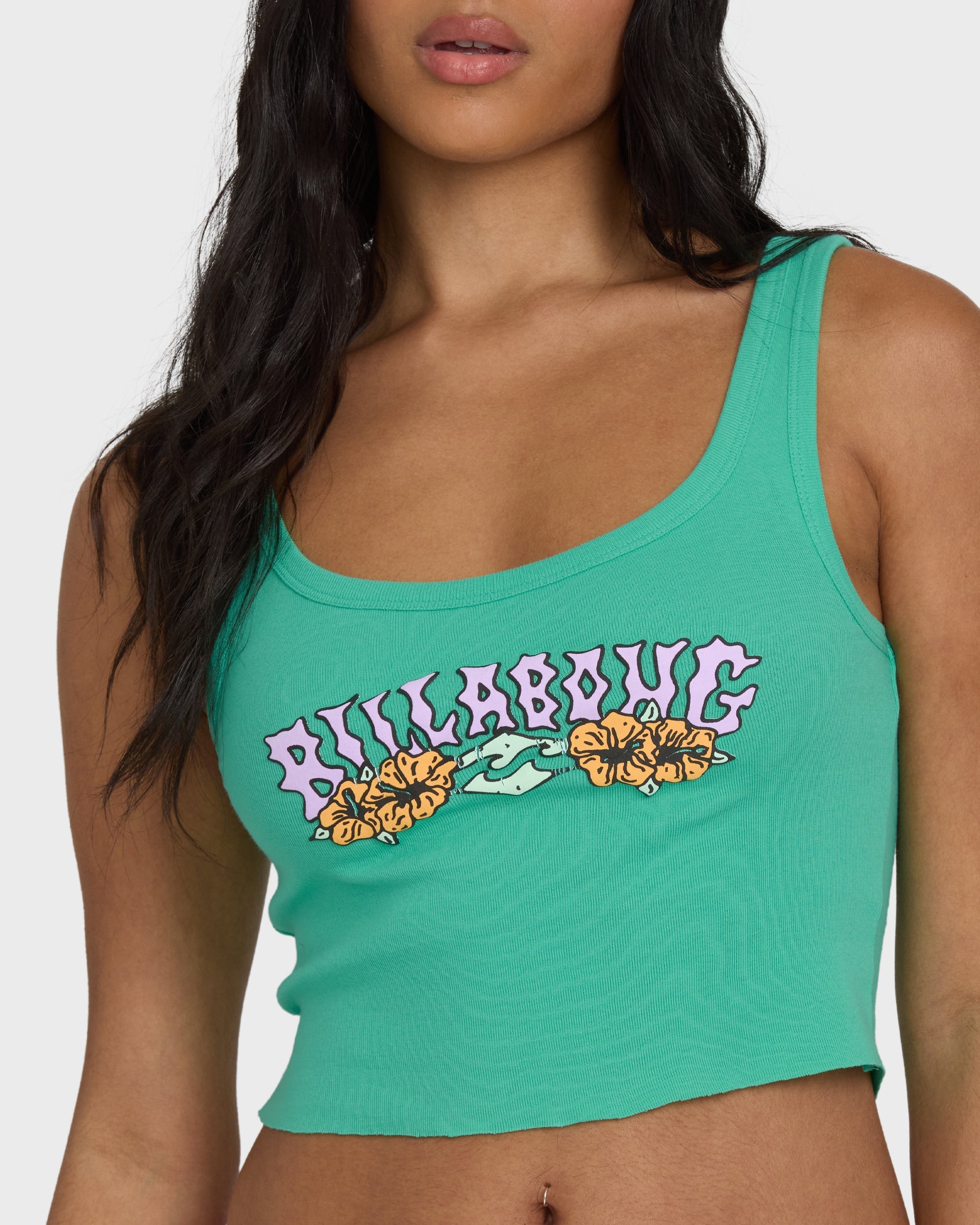 Billabong Hibiscus Minds Tank Top - Green Tropics