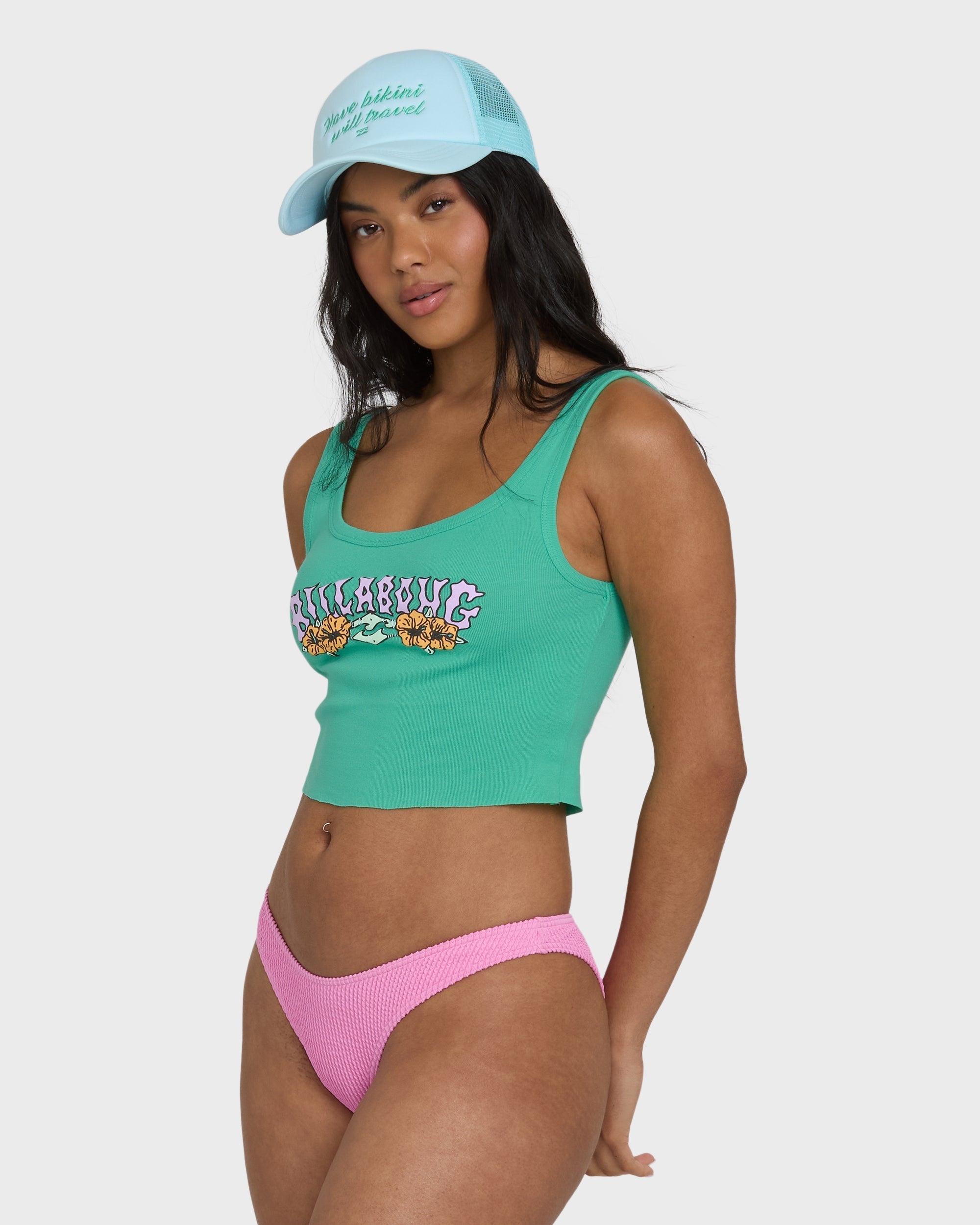 Billabong Hibiscus Minds Tank Top - Green Tropics