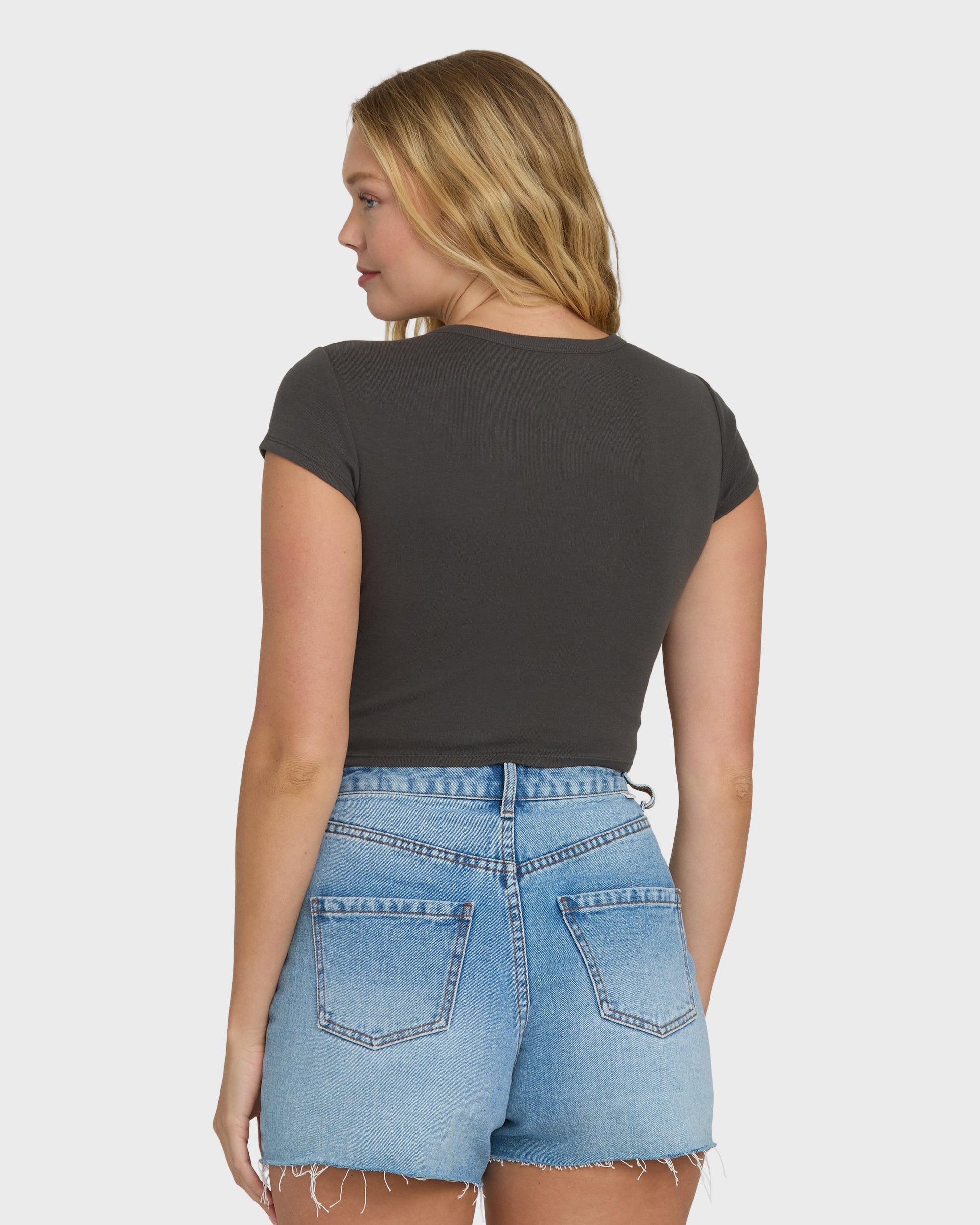 Billabong Off We Go Short Sleeve Knit T-Shirt - Off Black