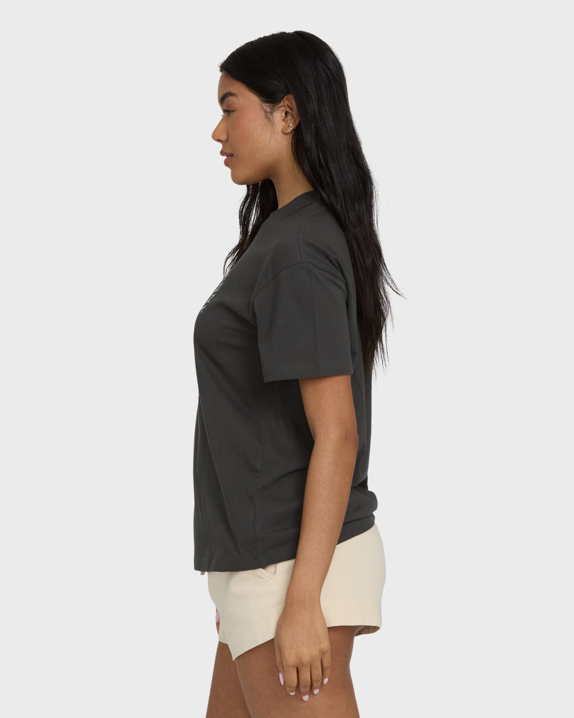 Billabong Rays Of Joy Short Sleeve Knit T-Shirt - Off Black