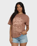 Billabong Sand To Surf Short Sleeve Knit Graphic T-Shirt - Brown Stone