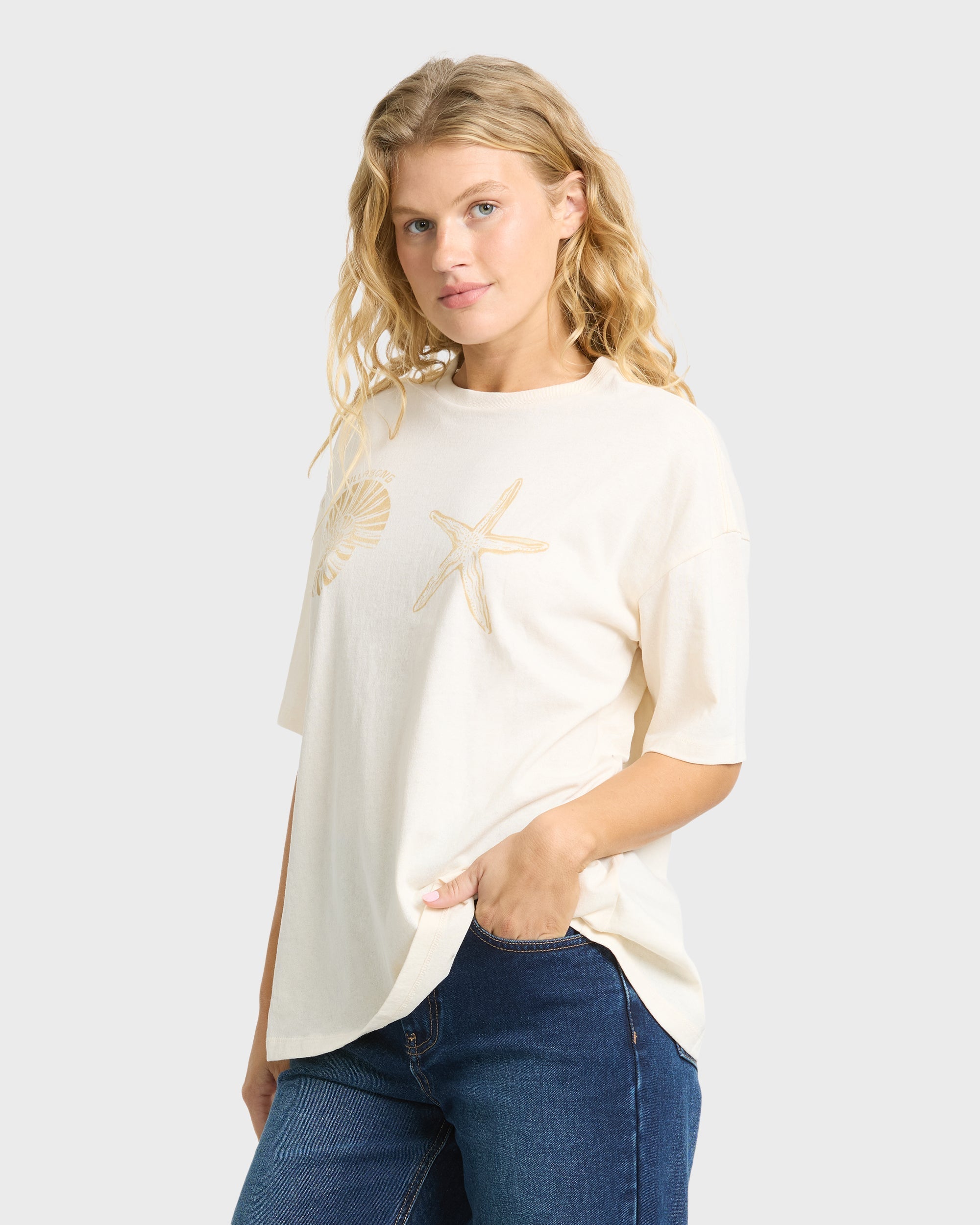 Billabong In Front Of Me Short Sleeve Knit T-Shirt - White Cap