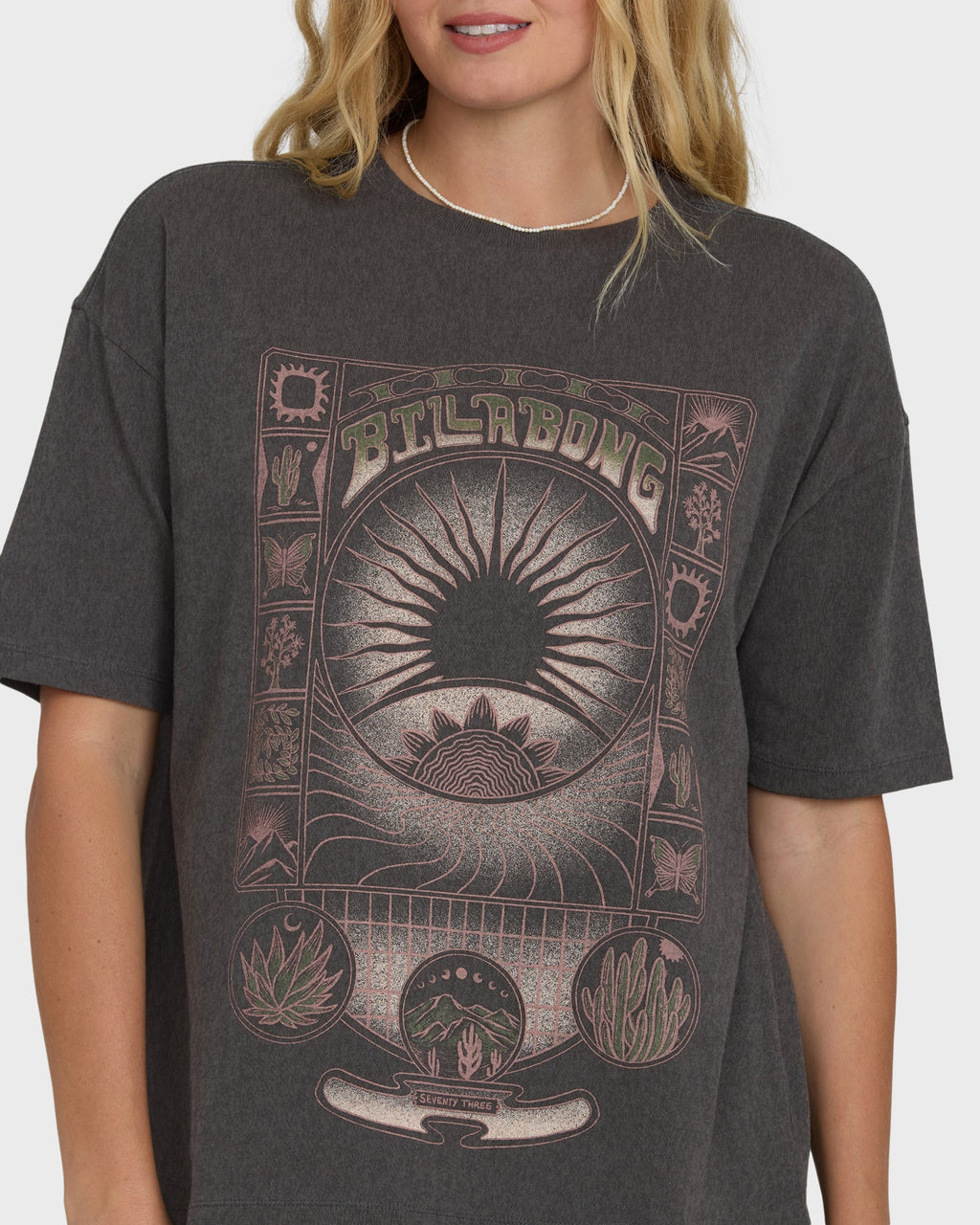 Billabong Natural Collection Short Sleeve Knit T-Shirt - Off Black