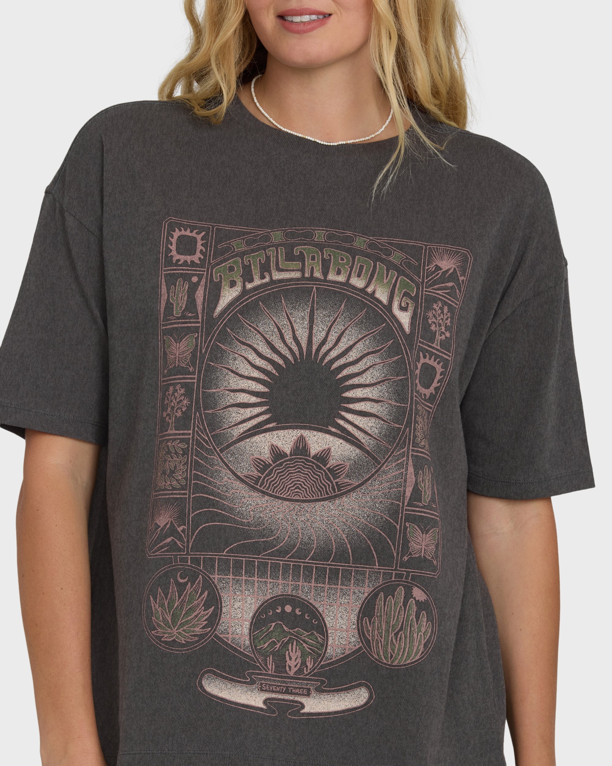 Billabong Natural Collection Short Sleeve Knit T-Shirt - Off Black