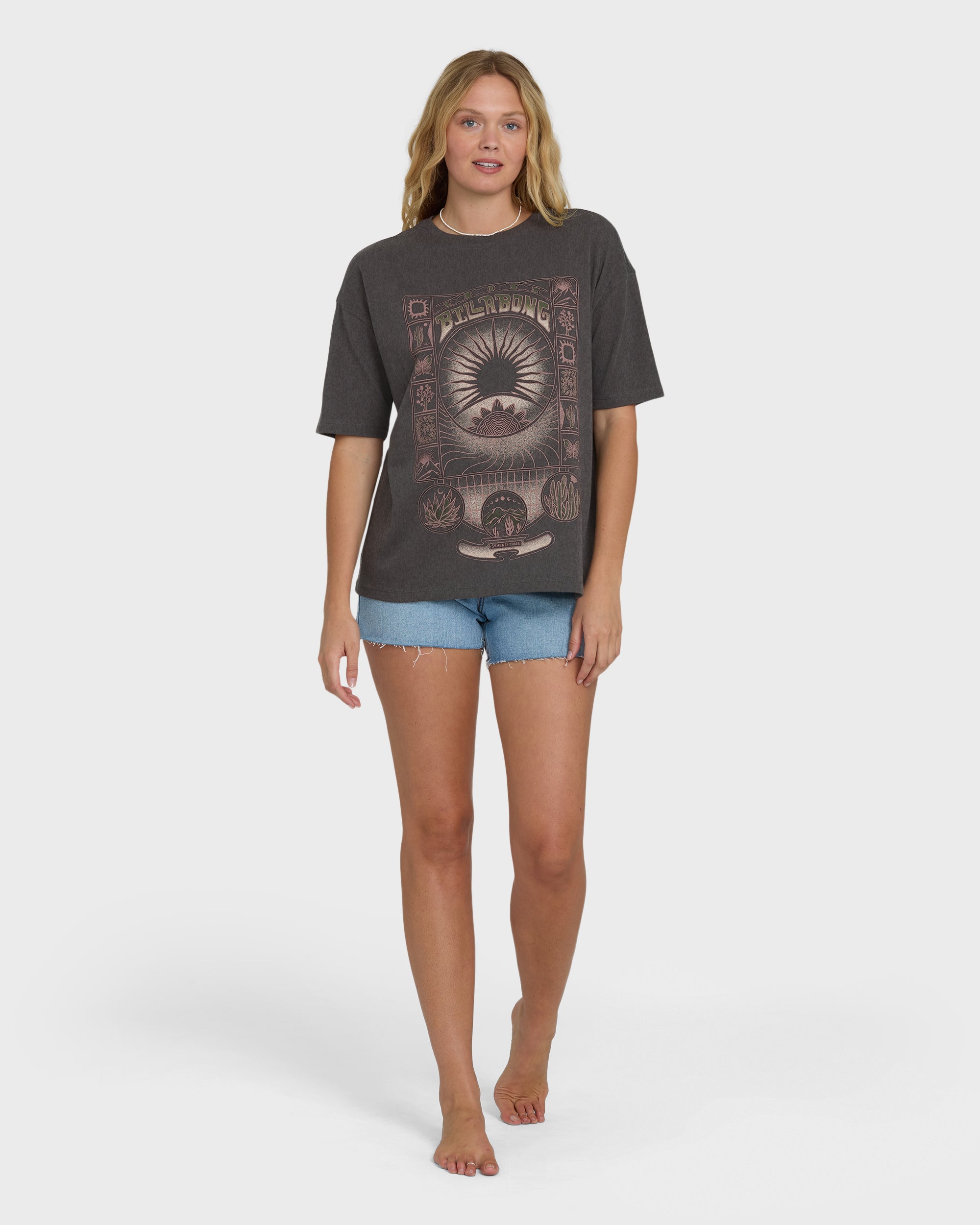 Billabong Natural Collection Short Sleeve Knit T-Shirt - Off Black