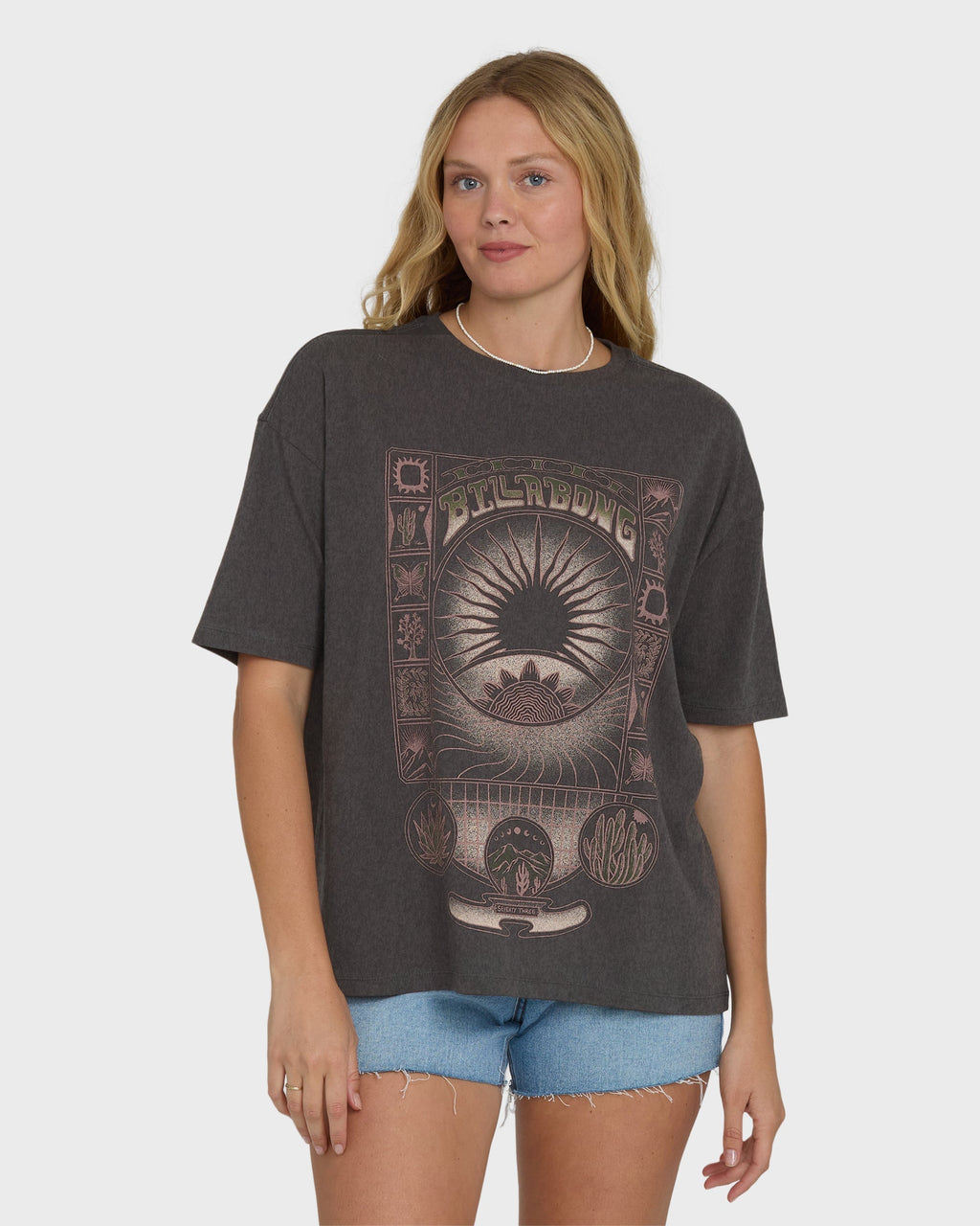 Billabong Natural Collection Short Sleeve Knit T-Shirt - Off Black