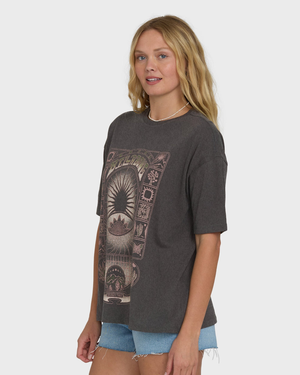 Billabong Natural Collection Short Sleeve Knit T-Shirt - Off Black