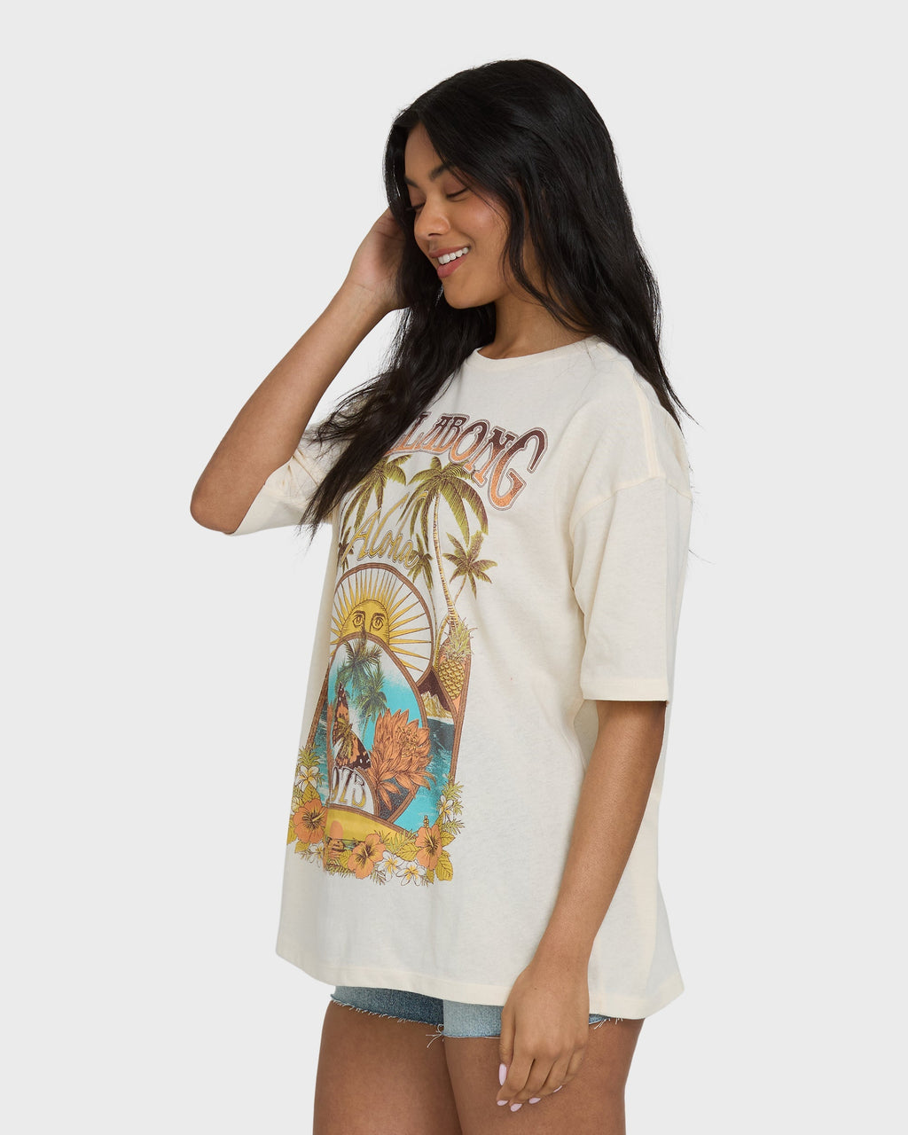 Billabong Forever Dawn Short Sleeve Knit T-Shirt - White Cap