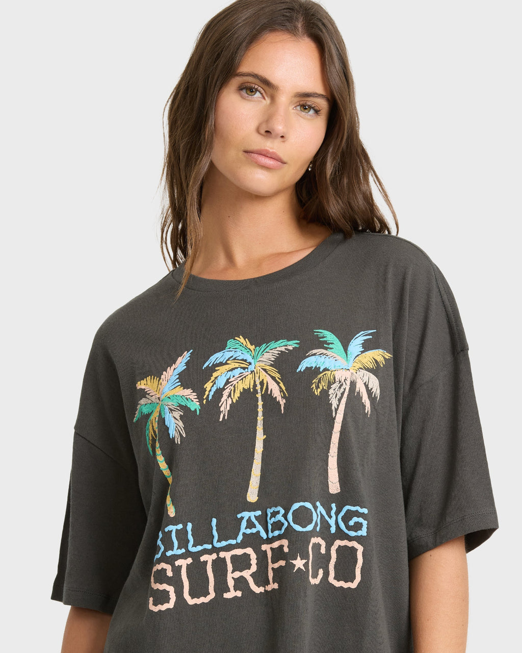 Billabong Found in Paradise Short Sleeve Knit T-Shirt - Off Black